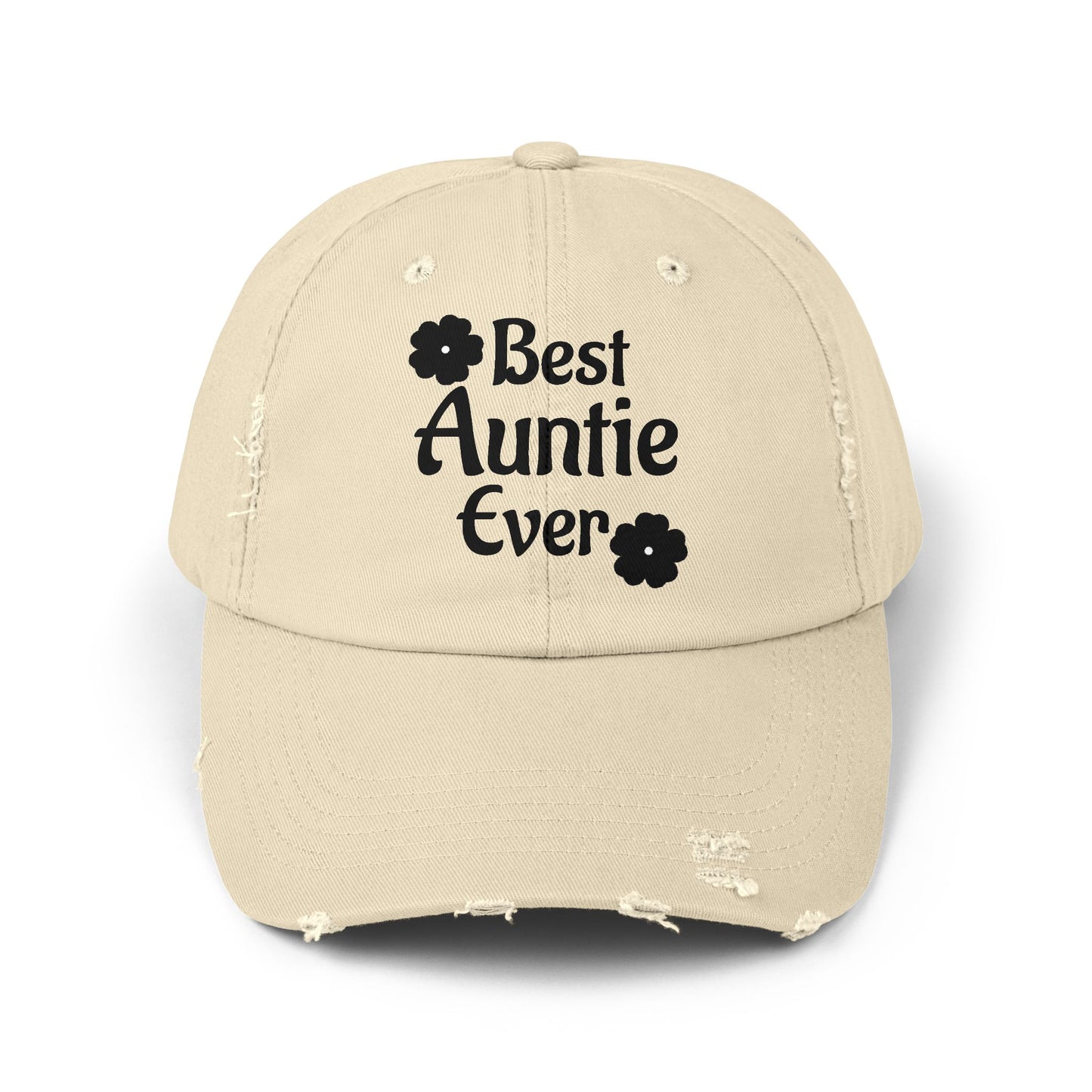 Best Auntie Ever Distressed Hat – Adjustable Embroidered Baseball Cap for Fun Aunties