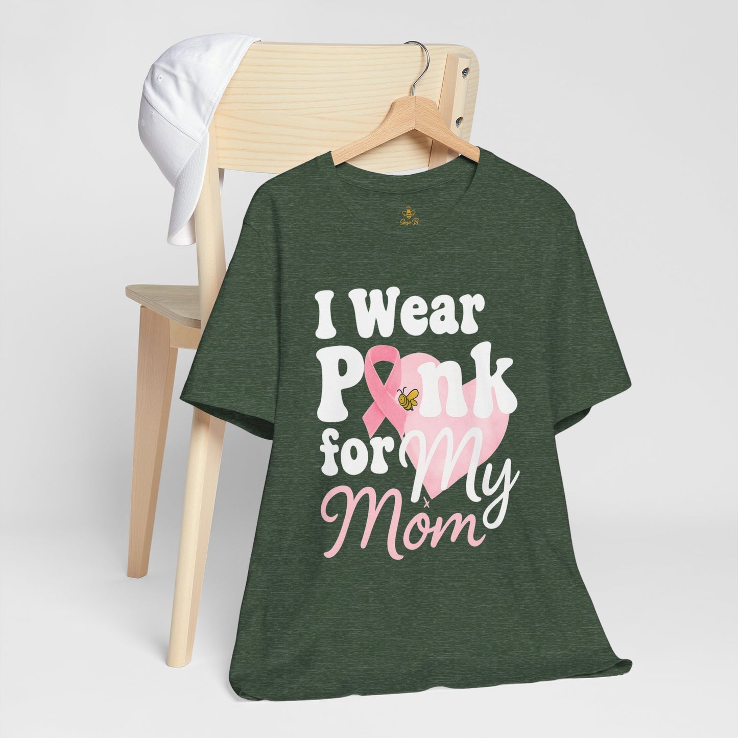 I Wear Pink for My Mom – Breast Cancer Awareness | Jersey Tee