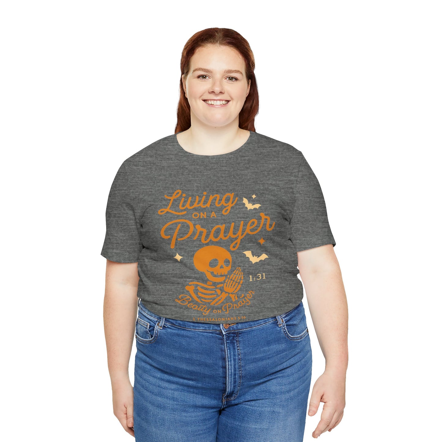 "Living on a Prayer – Skeleton Hands | Jersey Tee