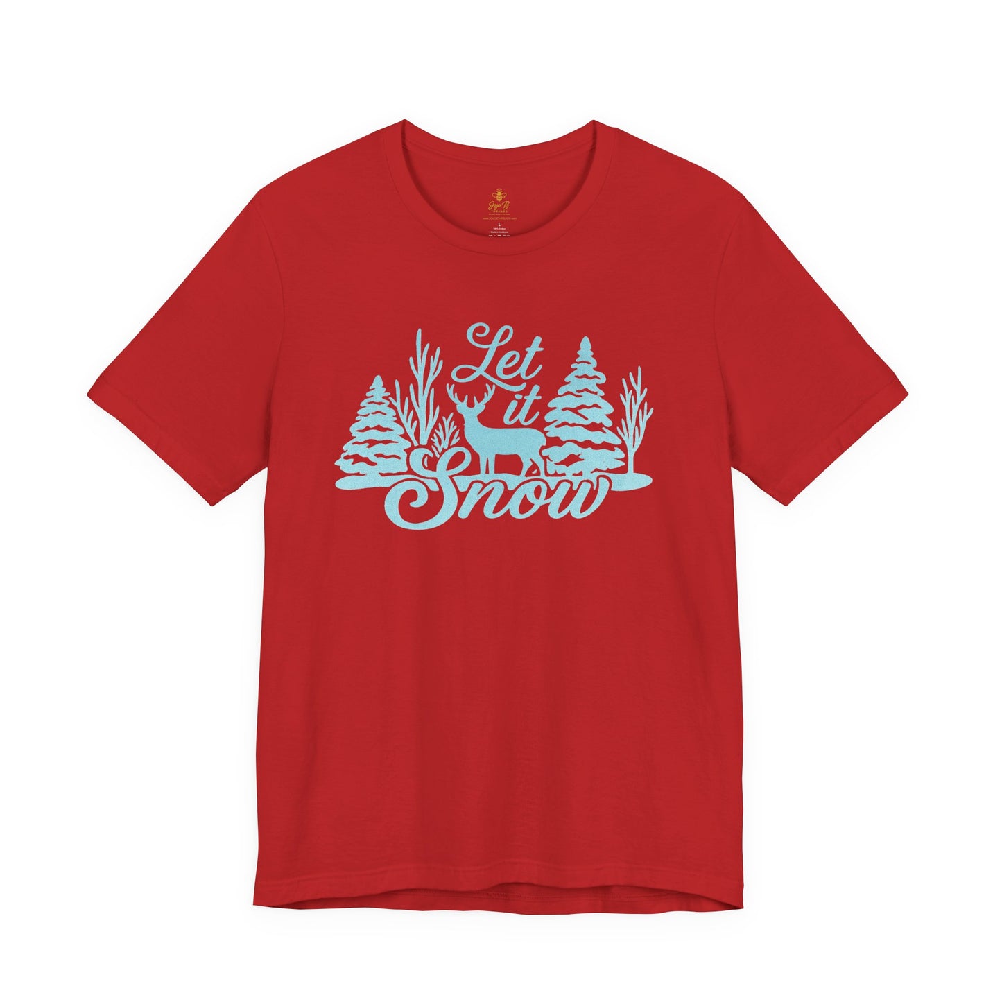 Let It Snow Winter Forest – Rustic Holiday Reindeer | Jersey Tee