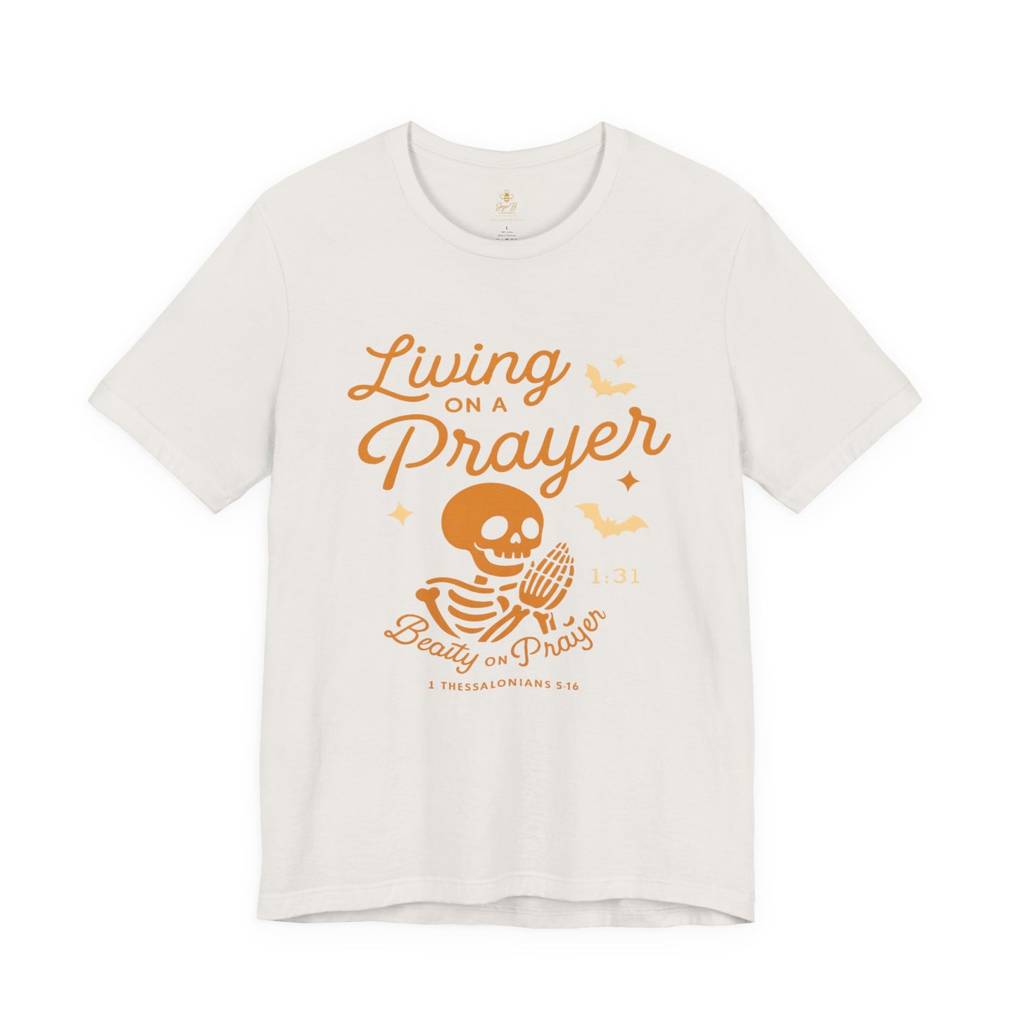 "Living on a Prayer – Skeleton Hands | Jersey Tee