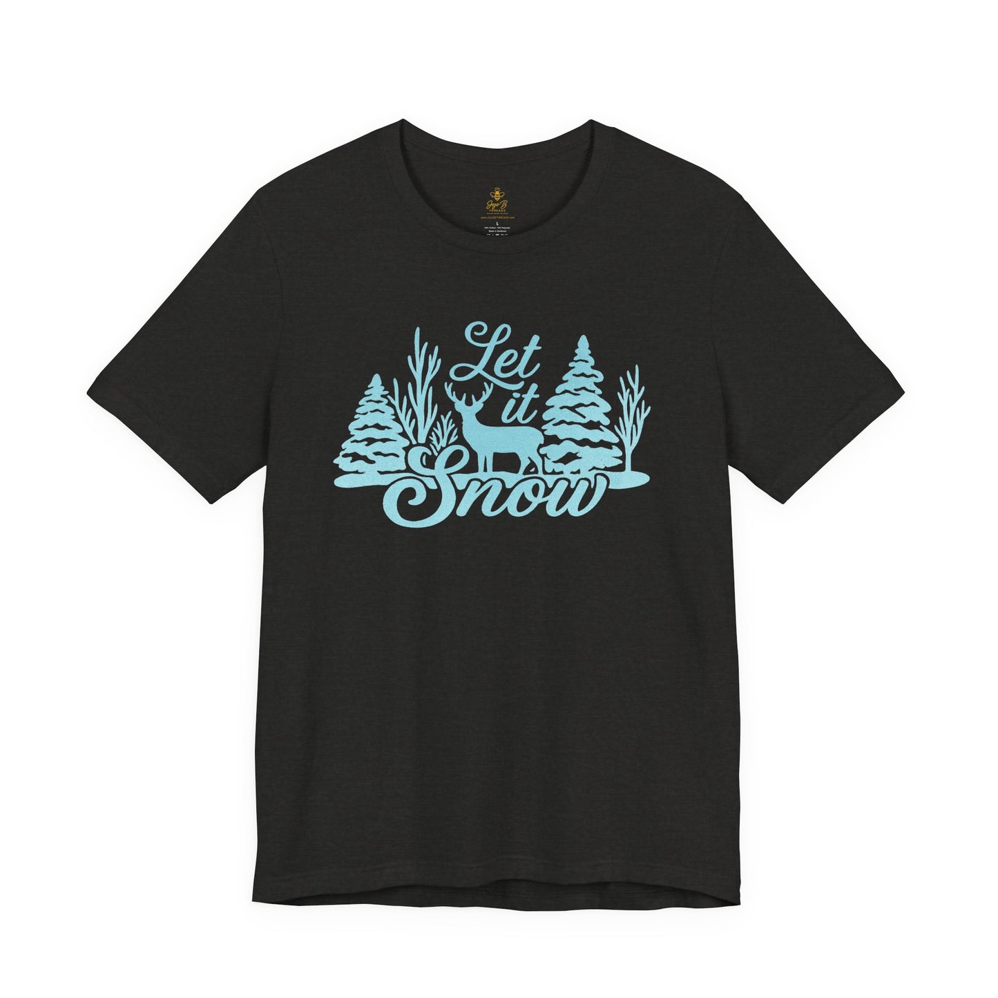 Let It Snow Winter Forest – Rustic Holiday Reindeer | Jersey Tee