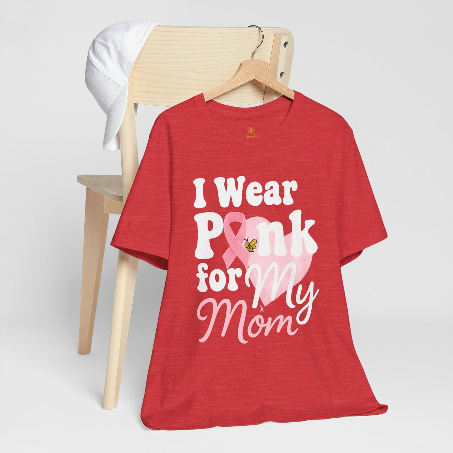 I Wear Pink for My Mom – Breast Cancer Awareness | Jersey Tee