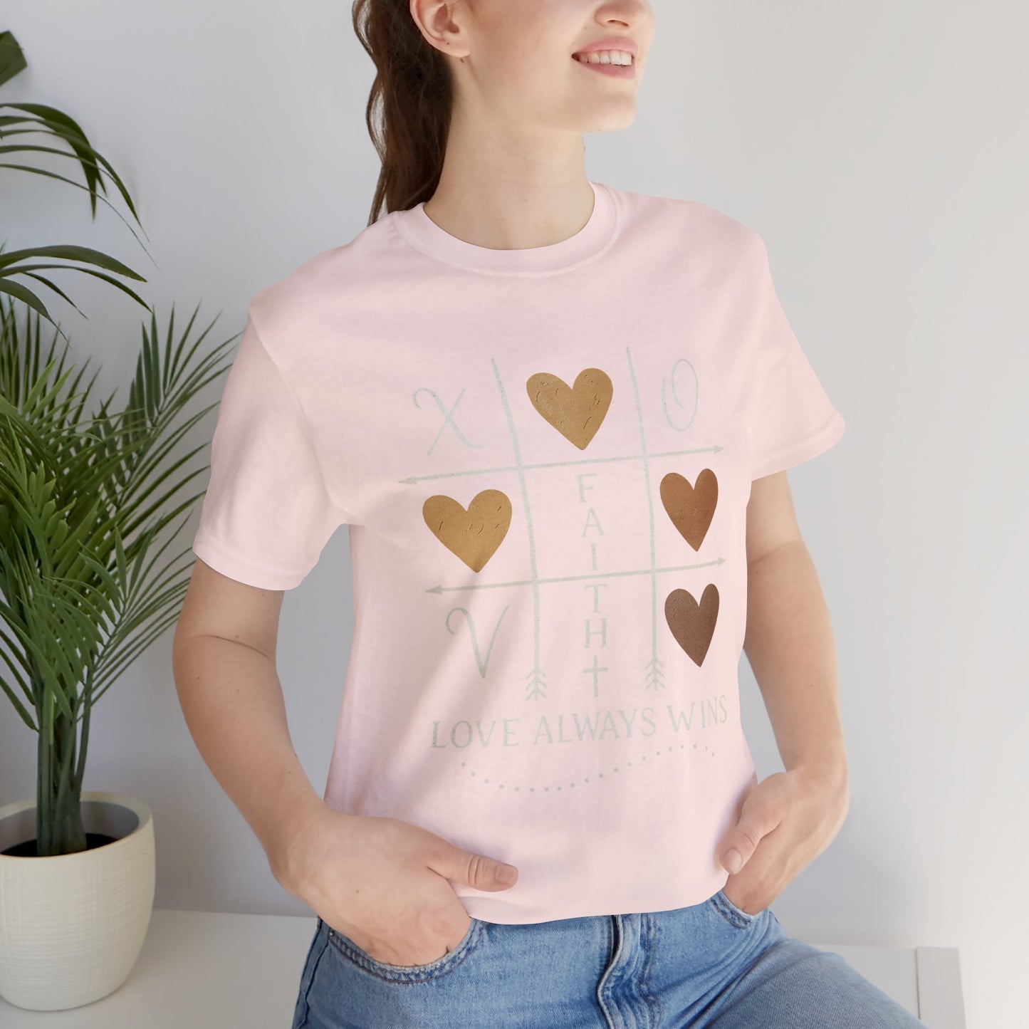 Love Wins – Tic Tac Toe Heart | Jersey Tee