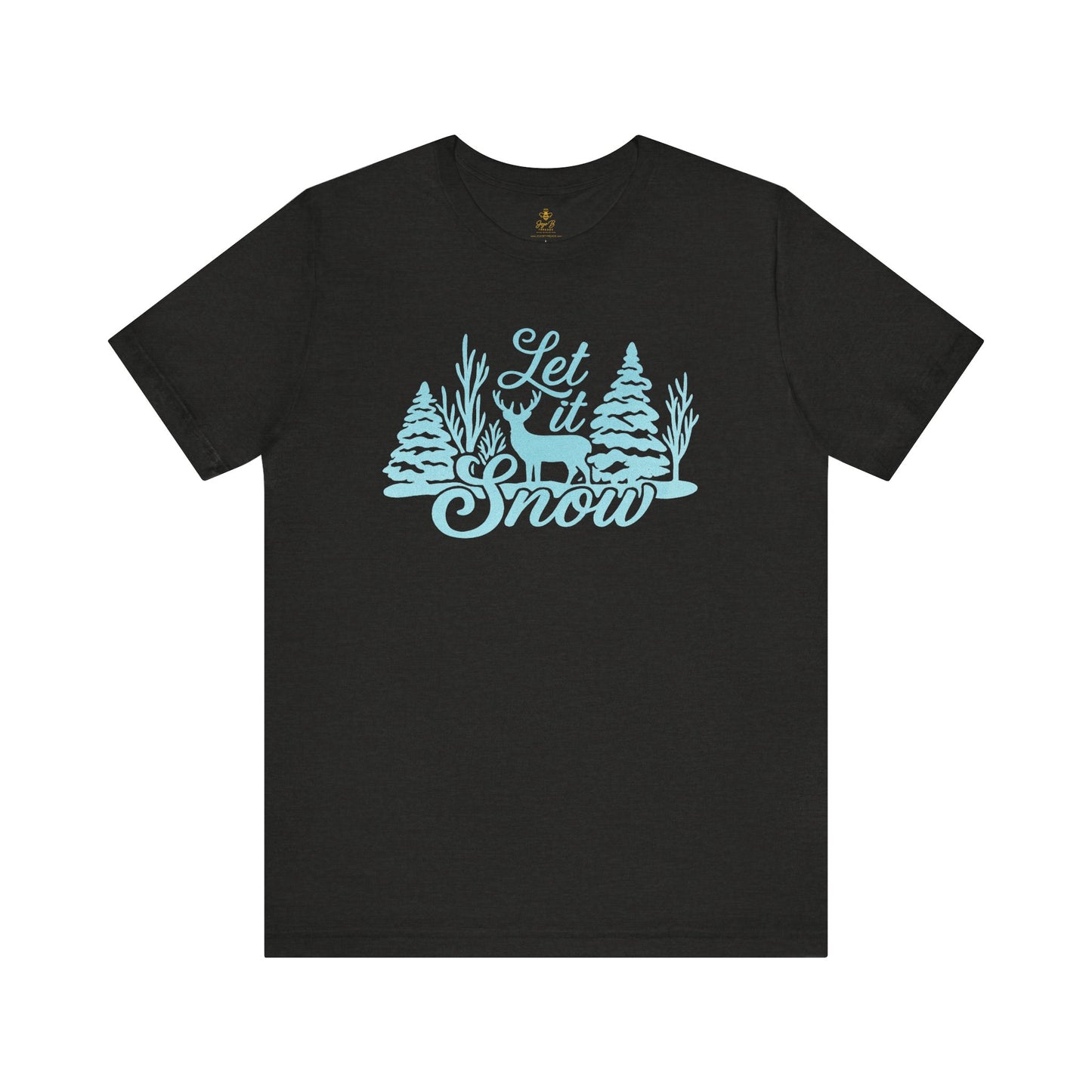 Let It Snow Winter Forest – Rustic Holiday Reindeer | Jersey Tee