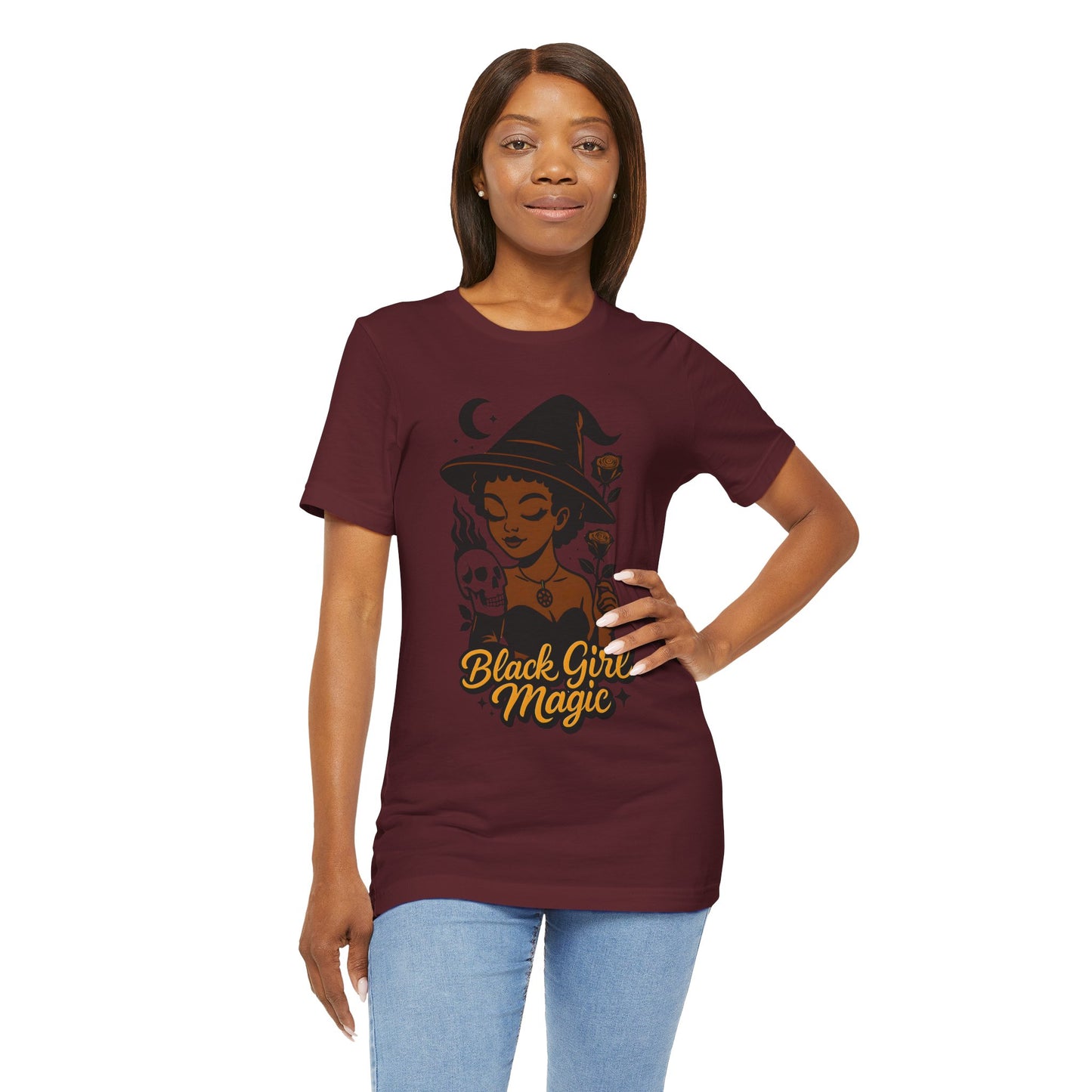 Black Girl Magic Witchy Halloween | Jersey Tee