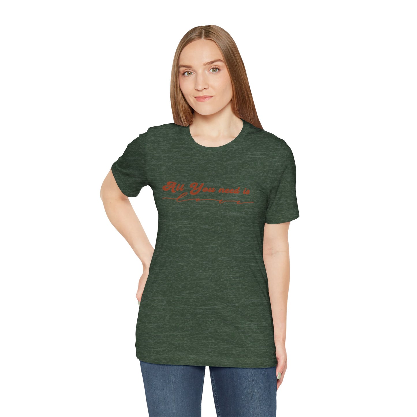 All You Need is Love – Handwritten Script | Jersey Tee