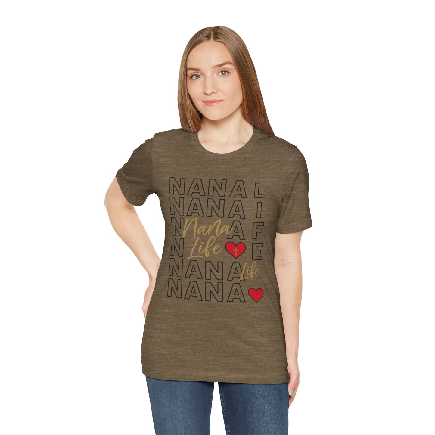 “Nana Life” Repeating Text | Jersey Tee