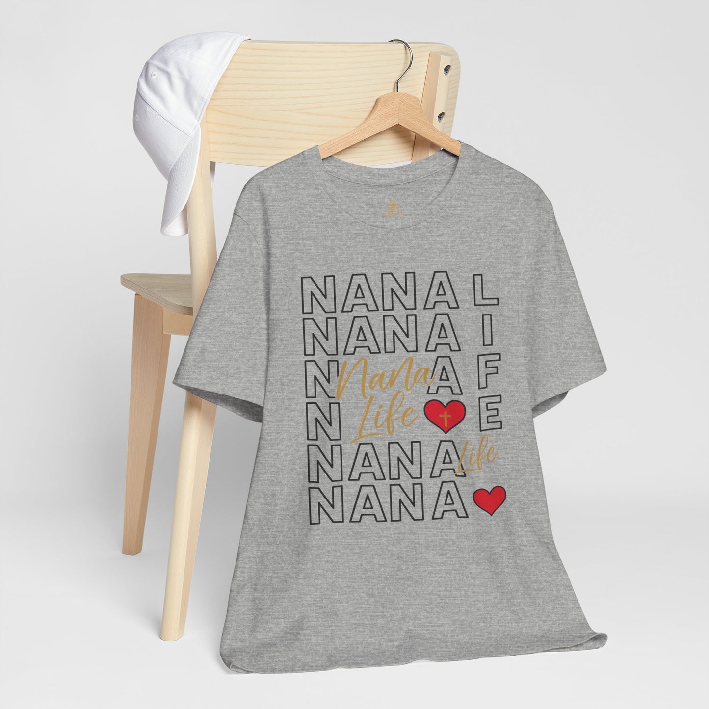 “Nana Life” Repeating Text | Jersey Tee