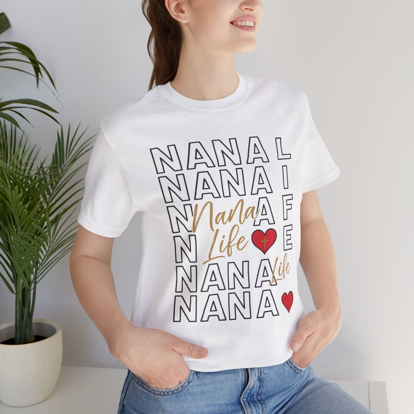 “Nana Life” Repeating Text | Jersey Tee