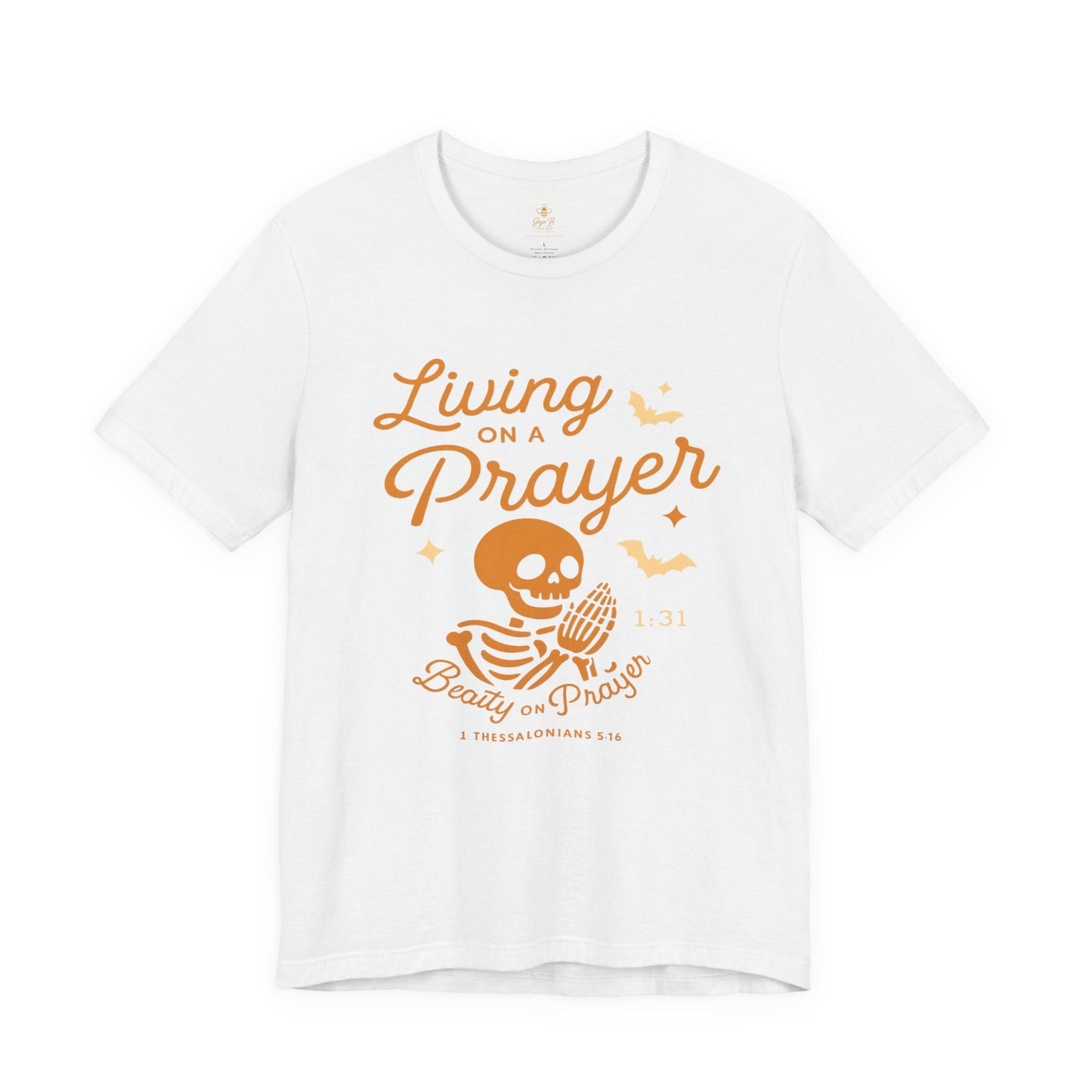 "Living on a Prayer – Skeleton Hands | Jersey Tee