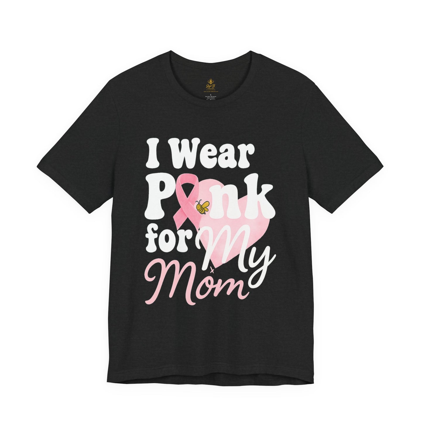 I Wear Pink for My Mom – Breast Cancer Awareness | Jersey Tee