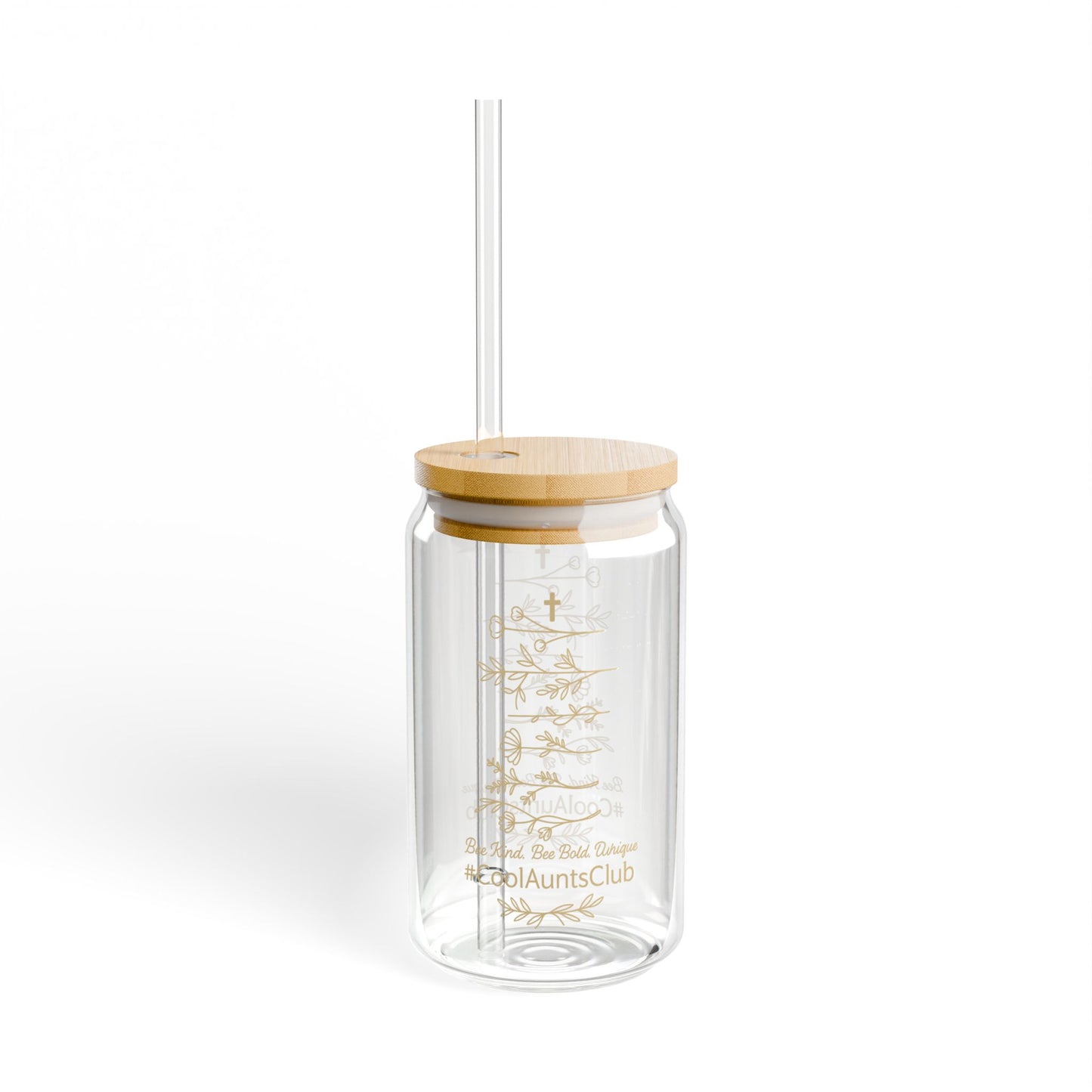 "Bloom & Sip" Aunt Life | Glass Cup