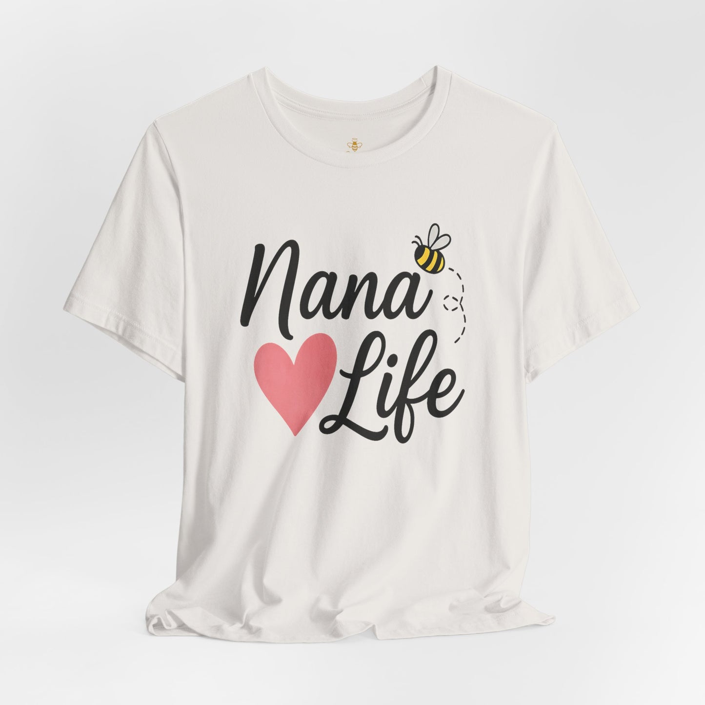 "Nana Life" Heart & Bee Script | Jersey Tee