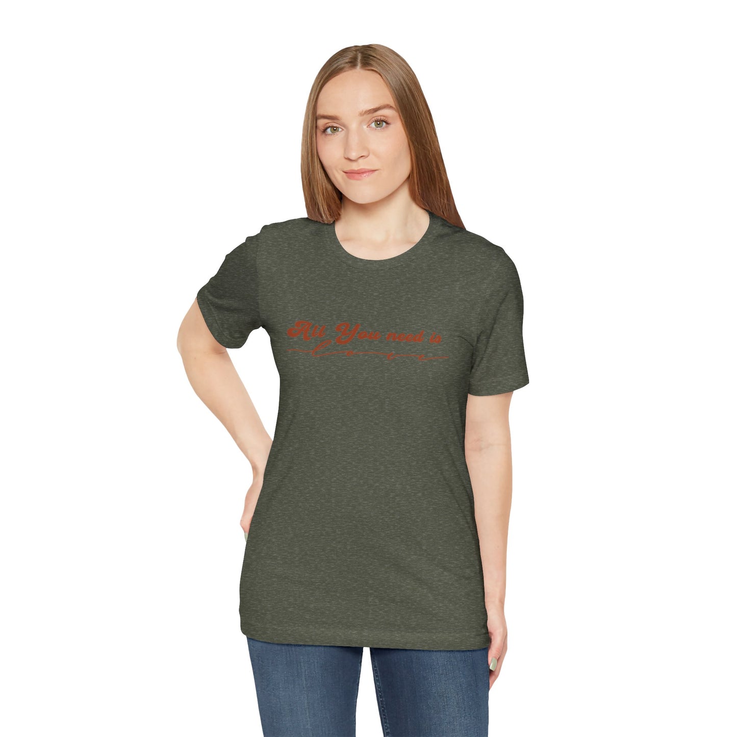 All You Need is Love – Handwritten Script | Jersey Tee