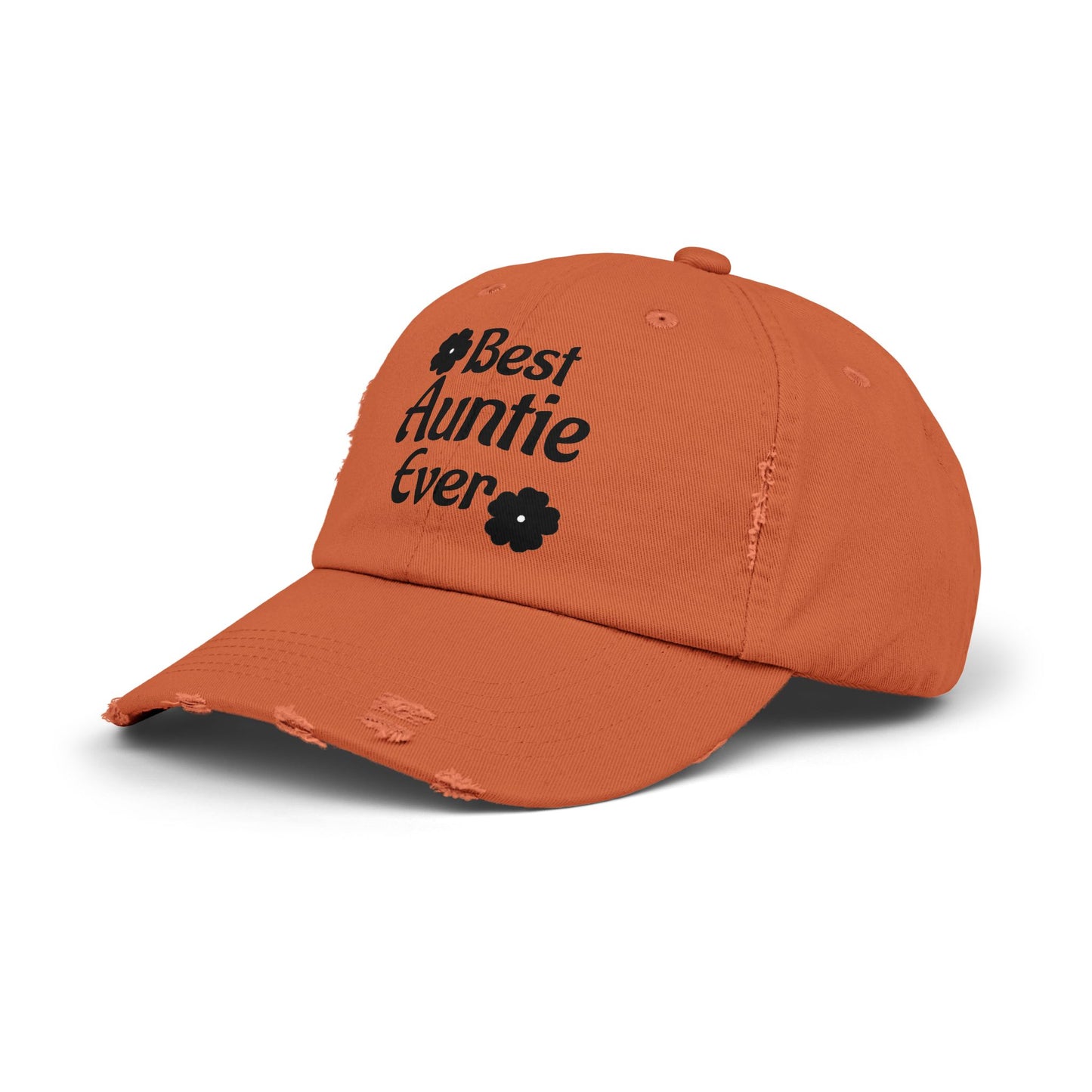 Best Auntie Ever Distressed Hat – Adjustable Embroidered Baseball Cap for Fun Aunties