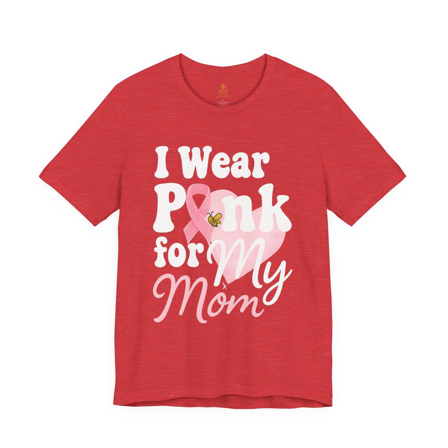 I Wear Pink for My Mom – Breast Cancer Awareness | Jersey Tee