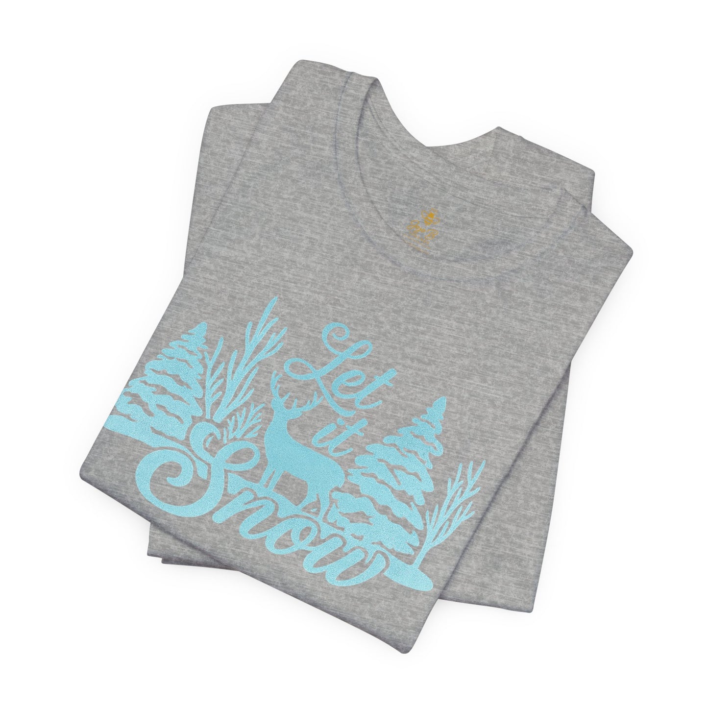 Let It Snow Winter Forest – Rustic Holiday Reindeer | Jersey Tee