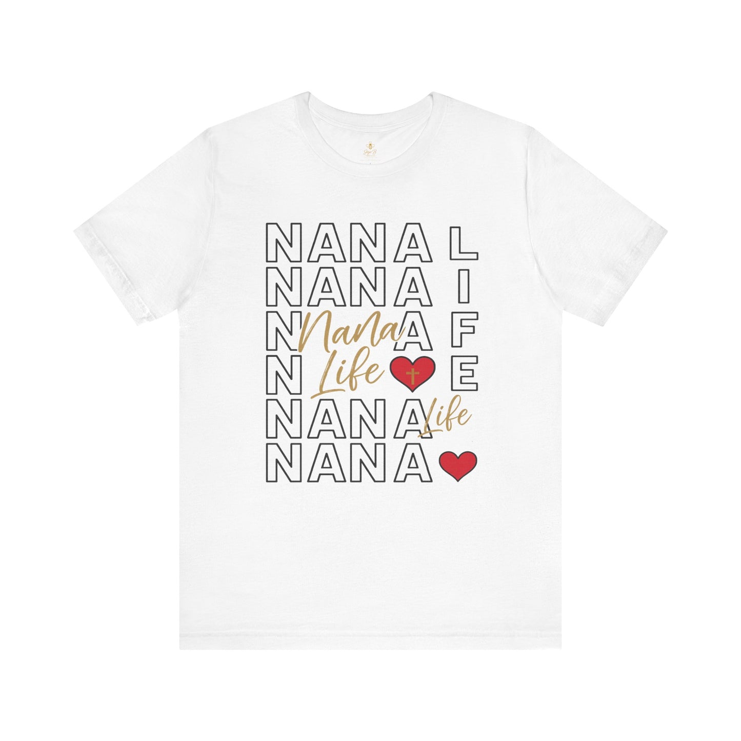 “Nana Life” Repeating Text | Jersey Tee