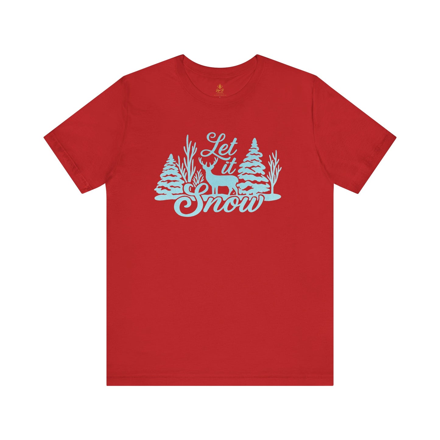 Let It Snow Winter Forest – Rustic Holiday Reindeer | Jersey Tee