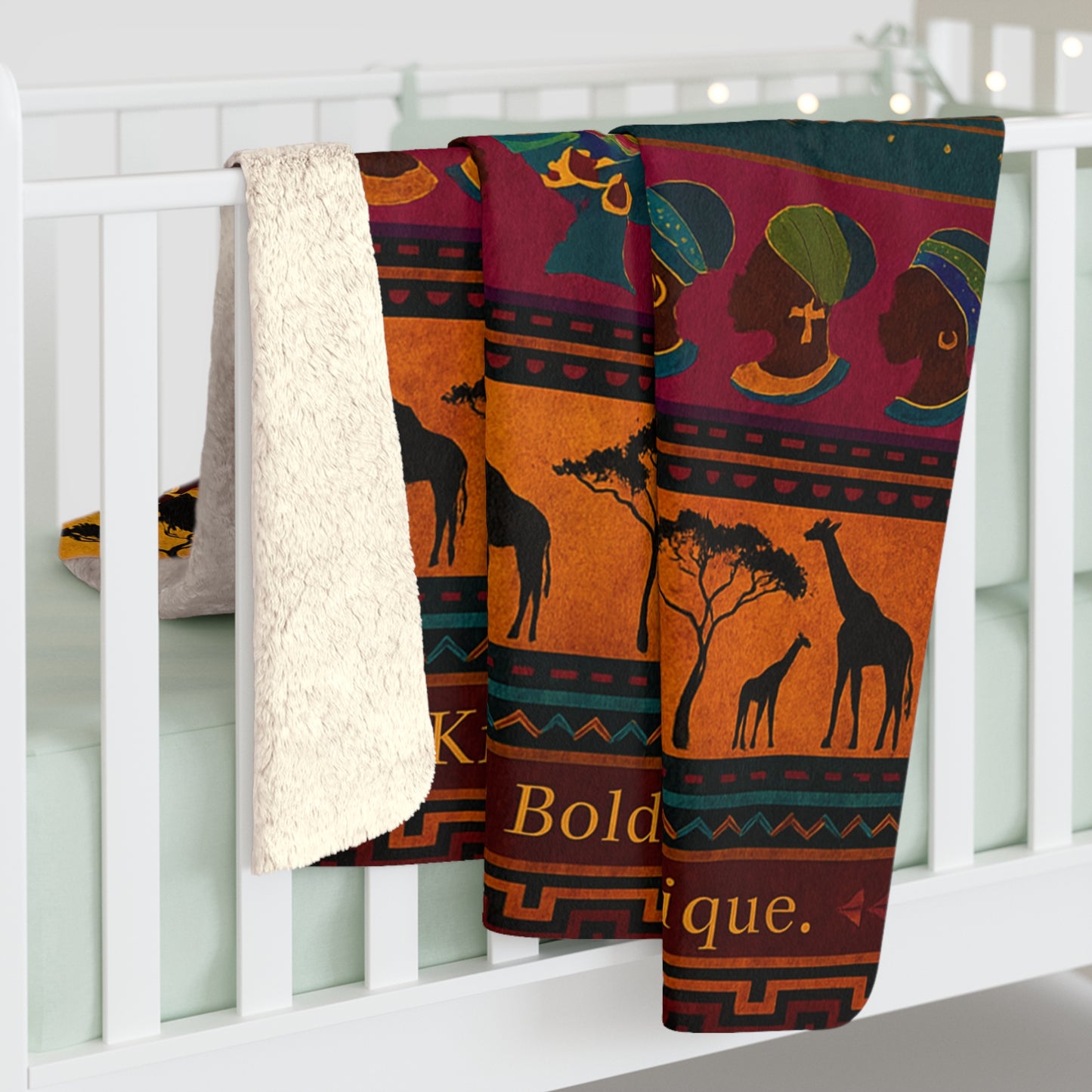 "Rooted in Royalty: African Heritage Blanket" | Sherpa Fleece Blanket