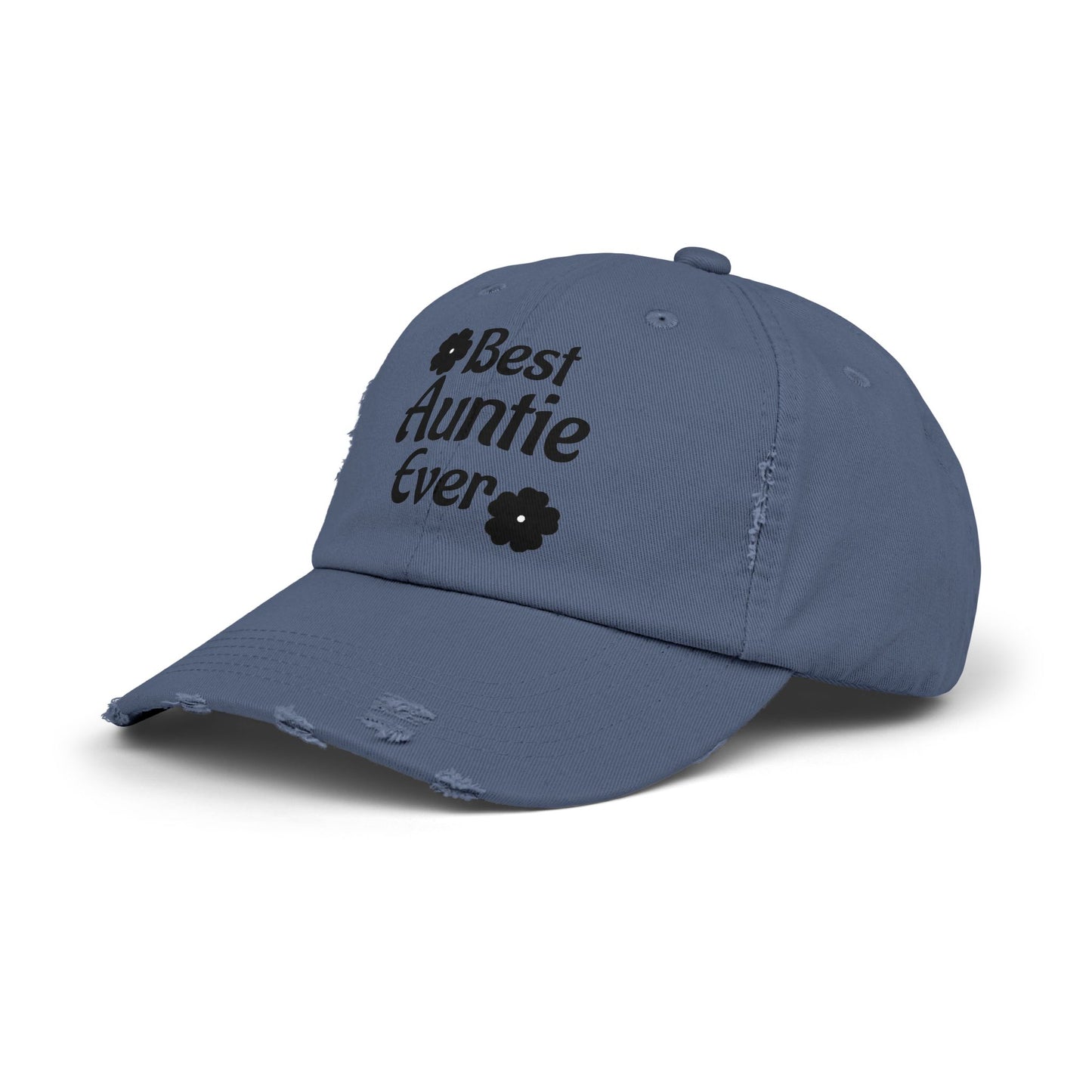 Best Auntie Ever Distressed Hat – Adjustable Embroidered Baseball Cap for Fun Aunties