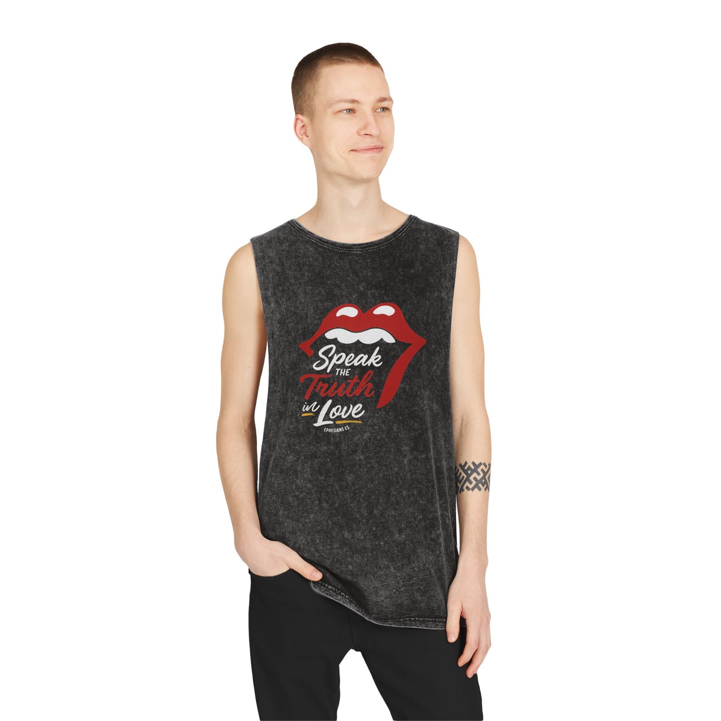 Speak the Truth Lip | Stonewash Tank