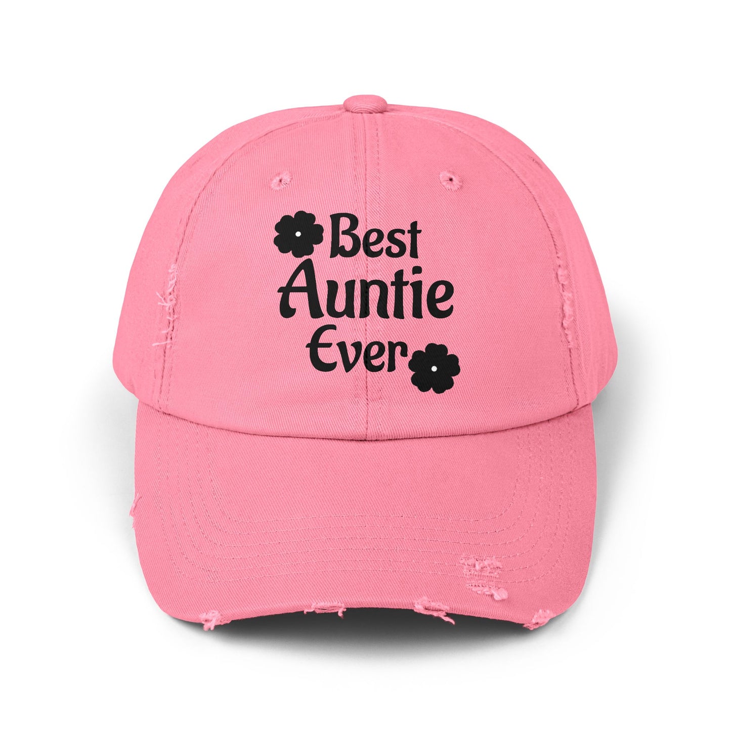Best Auntie Ever Distressed Hat – Adjustable Embroidered Baseball Cap for Fun Aunties