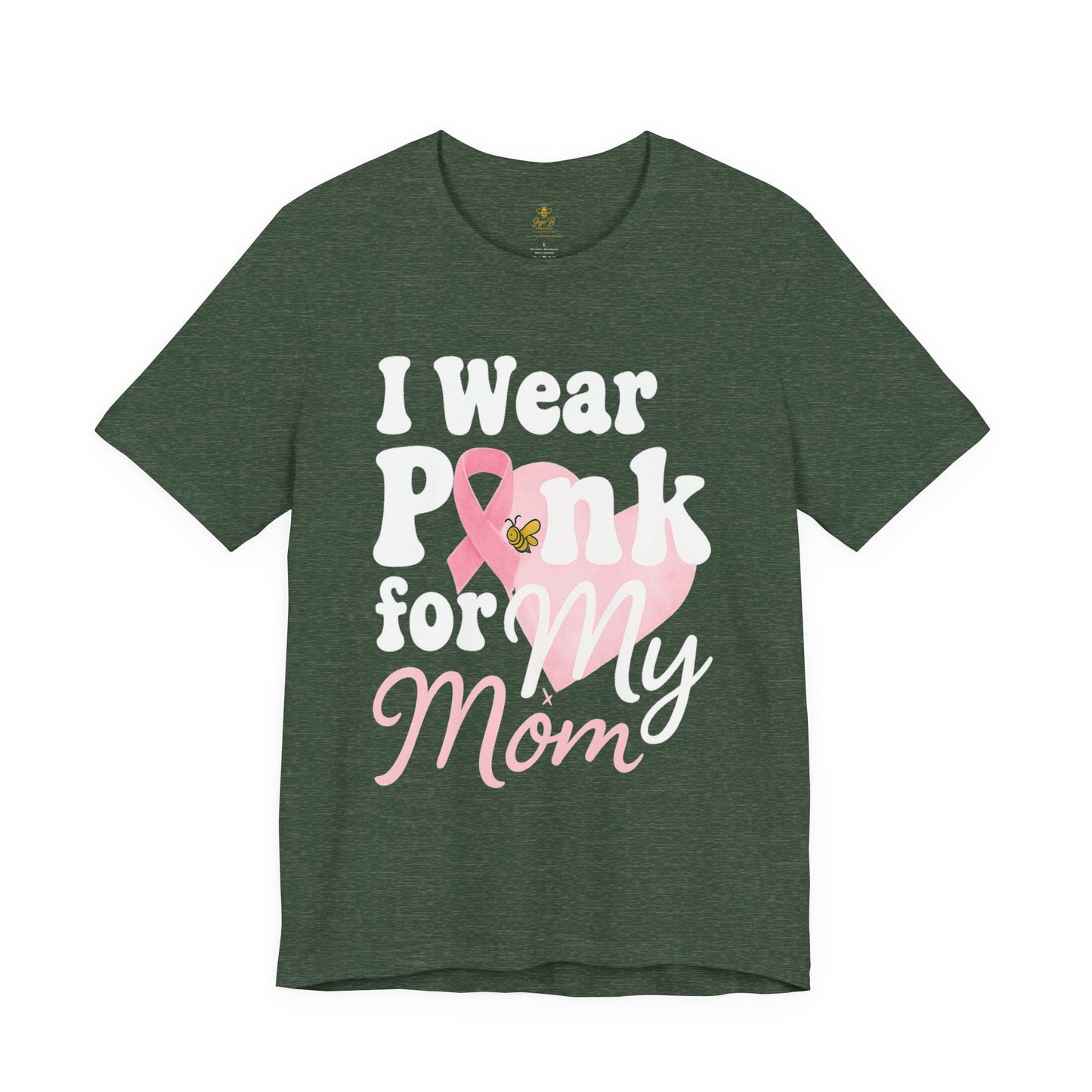 I Wear Pink for My Mom – Breast Cancer Awareness | Jersey Tee