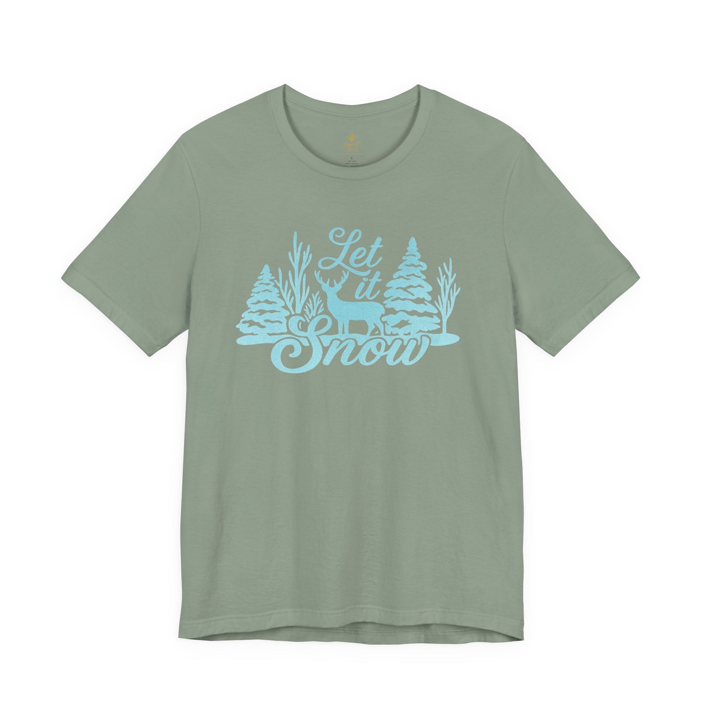 Let It Snow Winter Forest – Rustic Holiday Reindeer | Jersey Tee