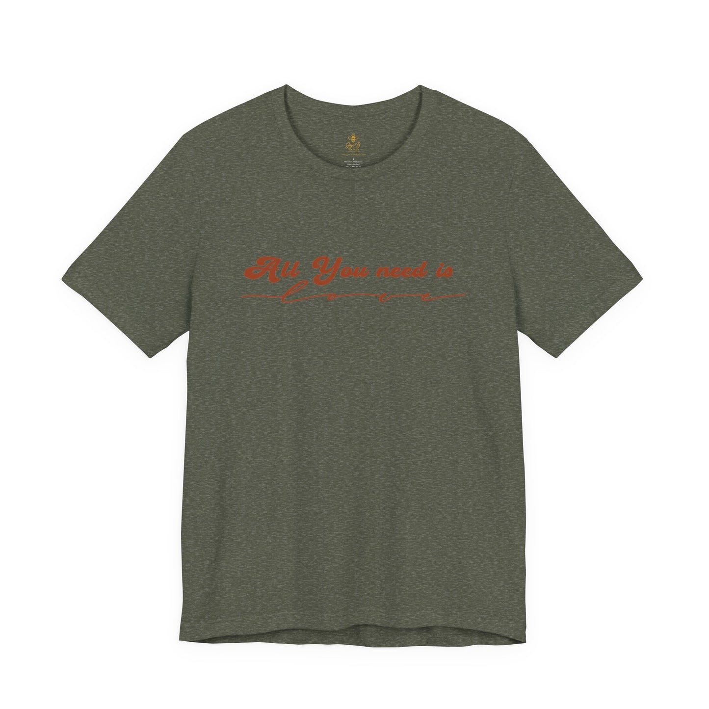 All You Need is Love – Handwritten Script | Jersey Tee
