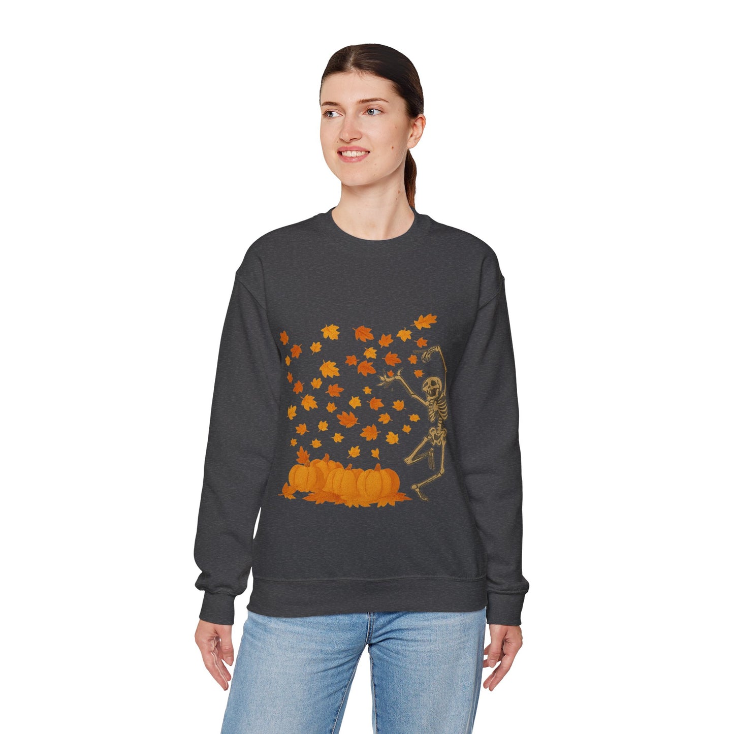 Dancing Through Fall – Skeleton & Leaves | Sweater