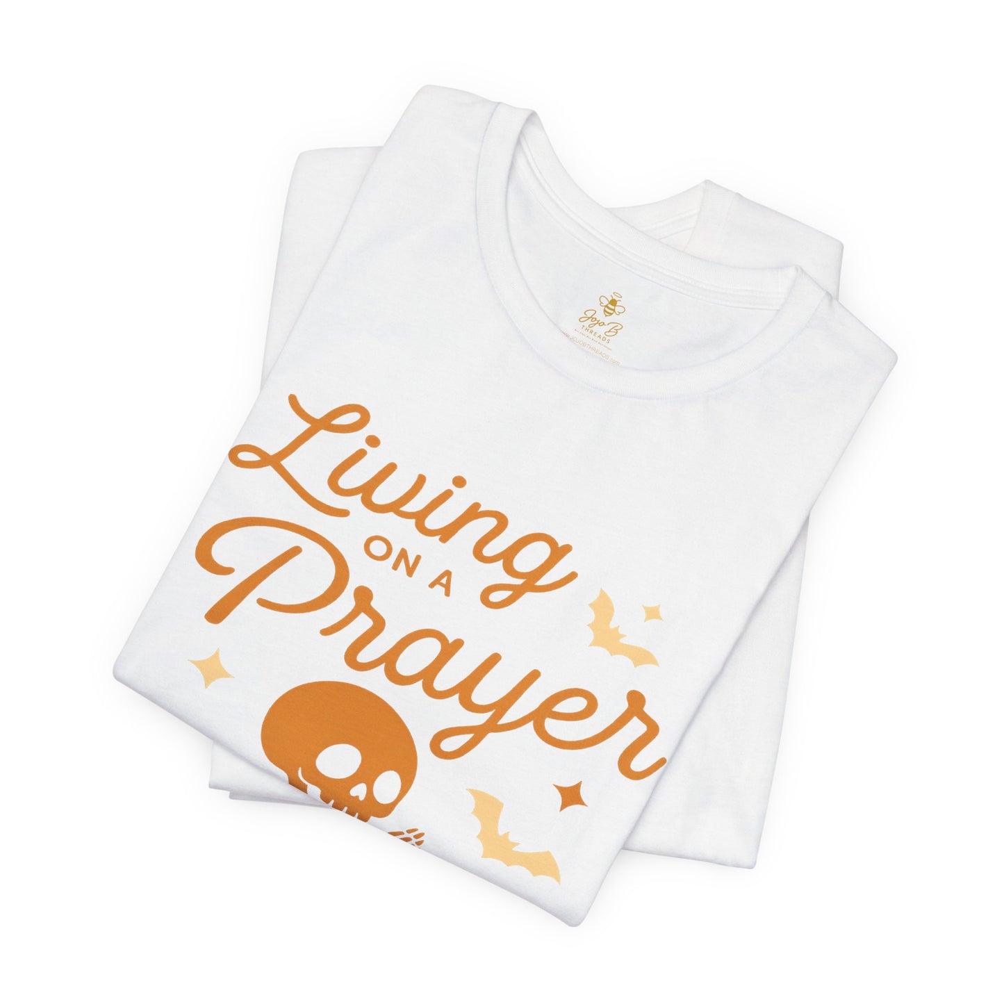 "Living on a Prayer – Skeleton Hands | Jersey Tee