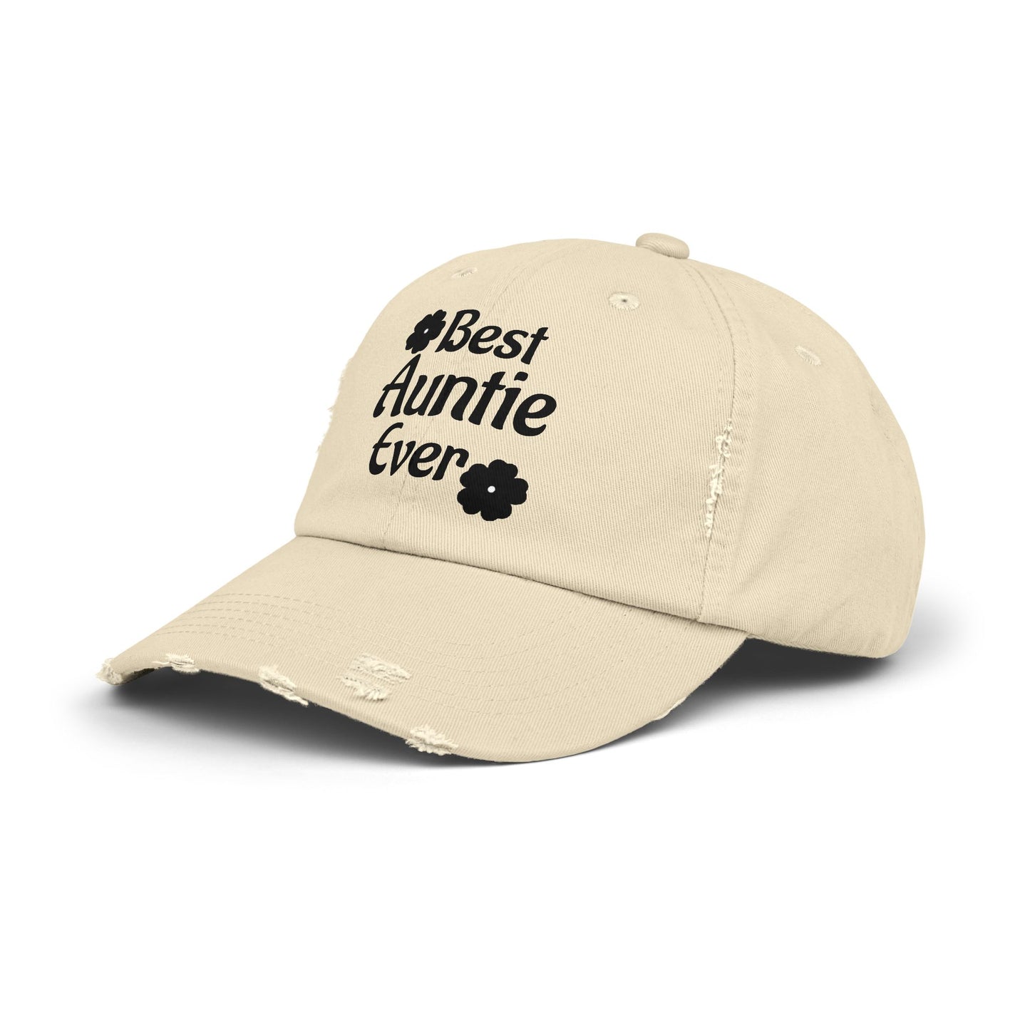 Best Auntie Ever Distressed Hat – Adjustable Embroidered Baseball Cap for Fun Aunties