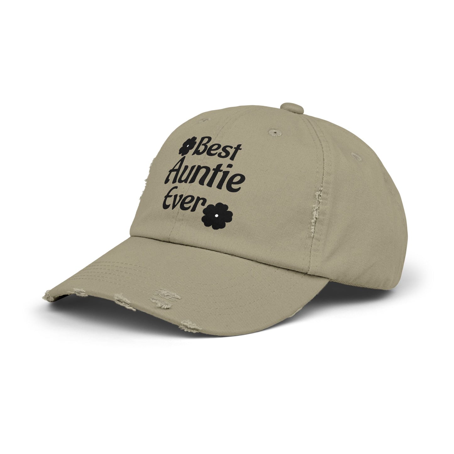 Best Auntie Ever Distressed Hat – Adjustable Embroidered Baseball Cap for Fun Aunties