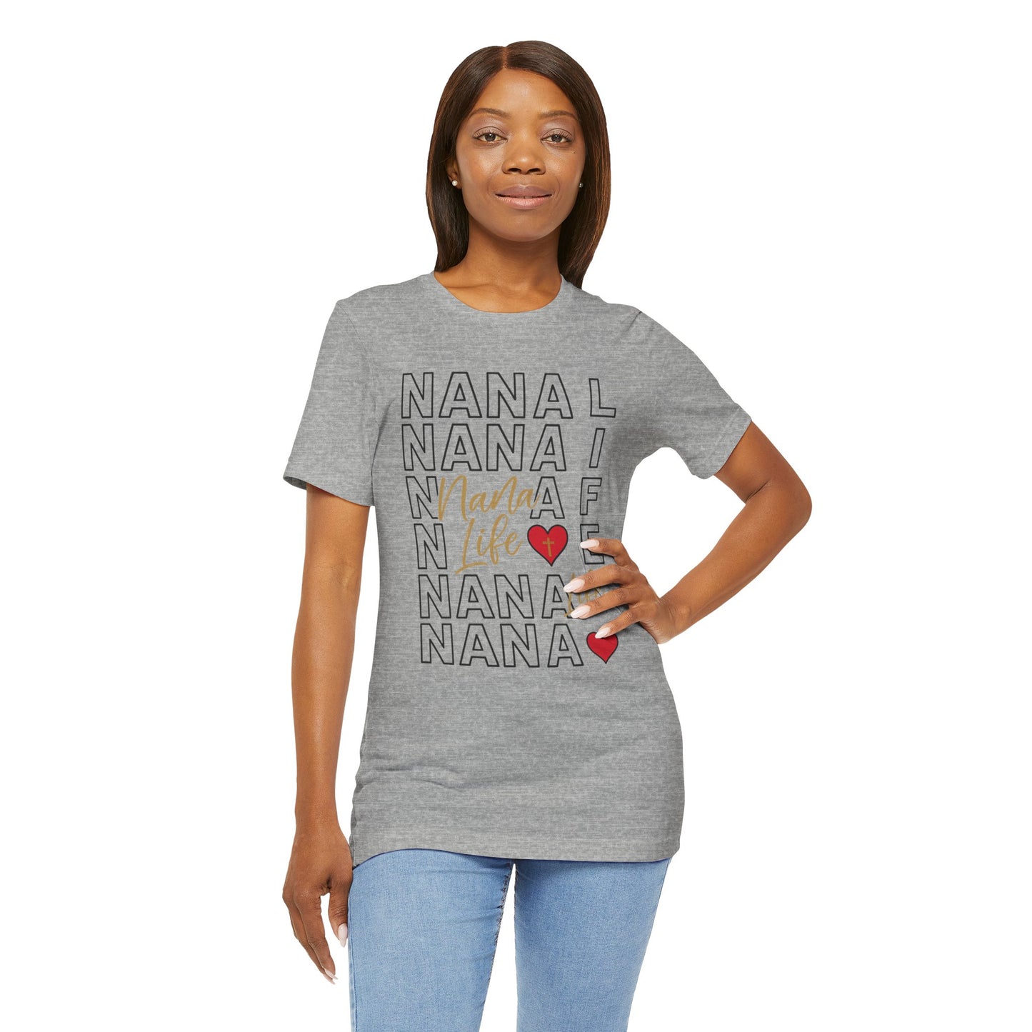 “Nana Life” Repeating Text | Jersey Tee