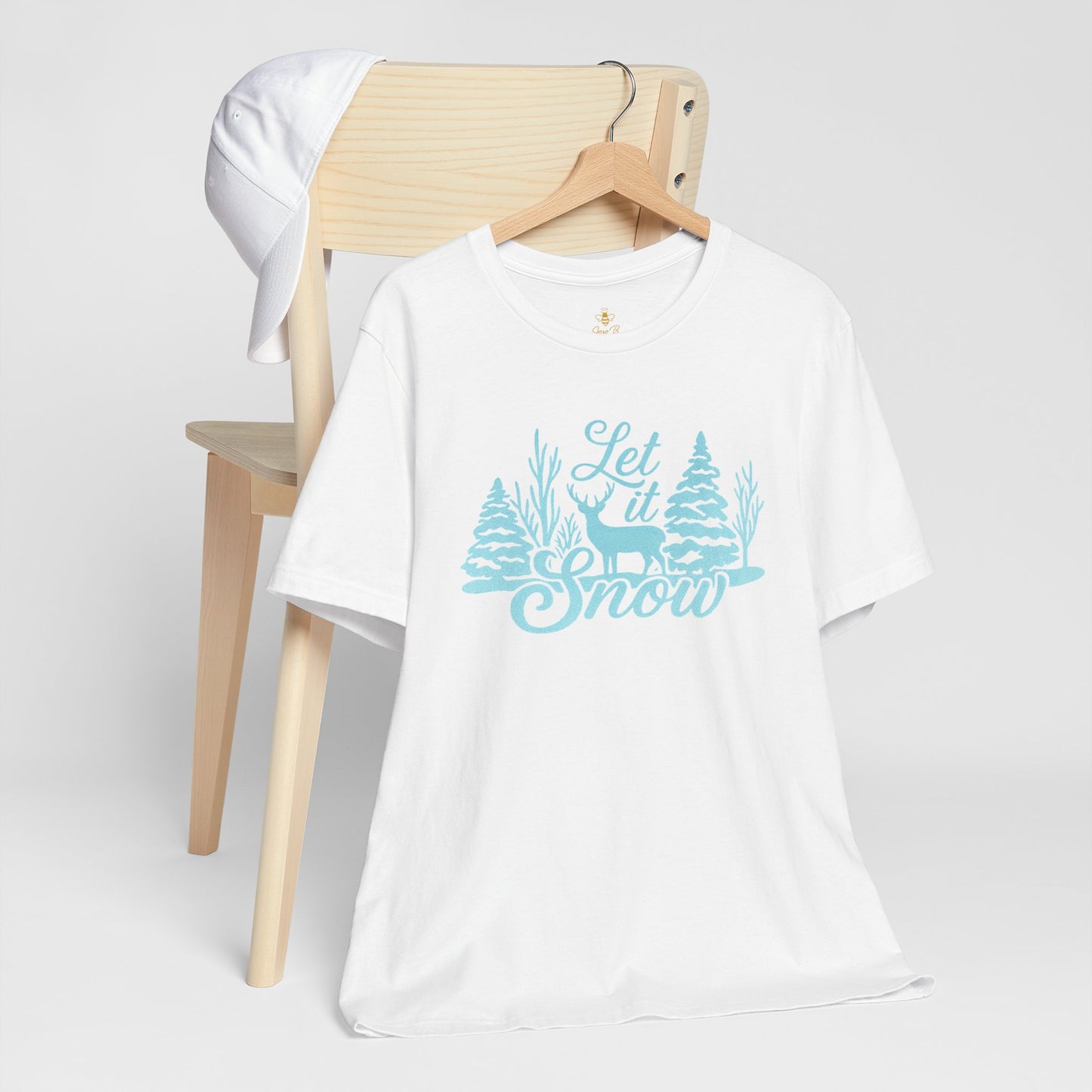 Let It Snow Winter Forest – Rustic Holiday Reindeer | Jersey Tee