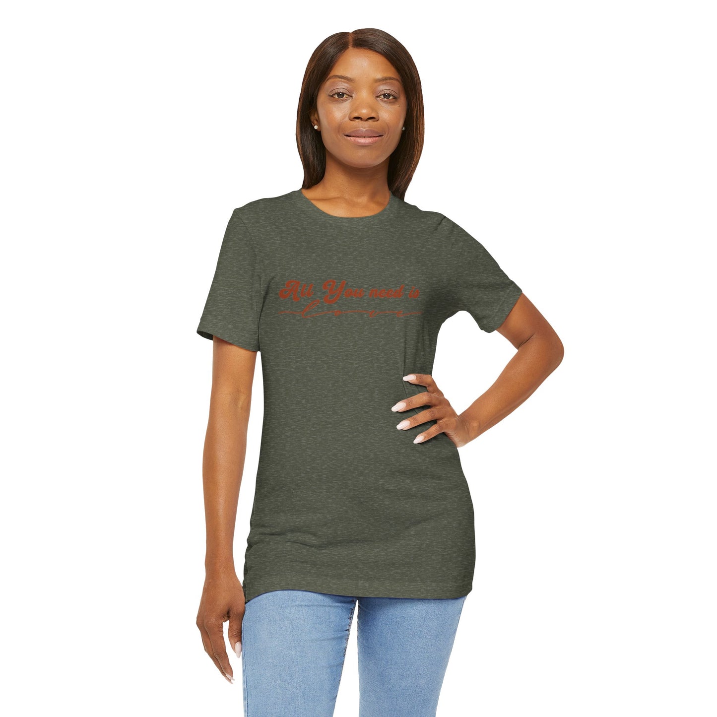 All You Need is Love – Handwritten Script | Jersey Tee