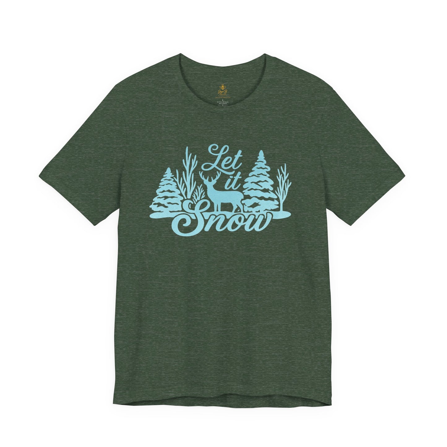 Let It Snow Winter Forest – Rustic Holiday Reindeer | Jersey Tee