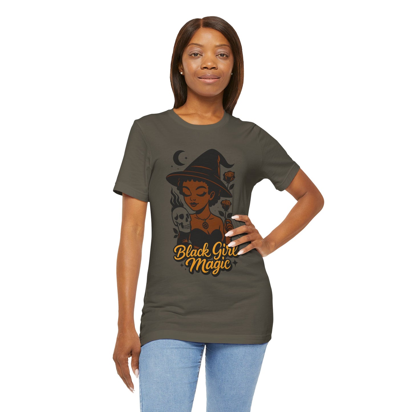 Black Girl Magic Witchy Halloween | Jersey Tee