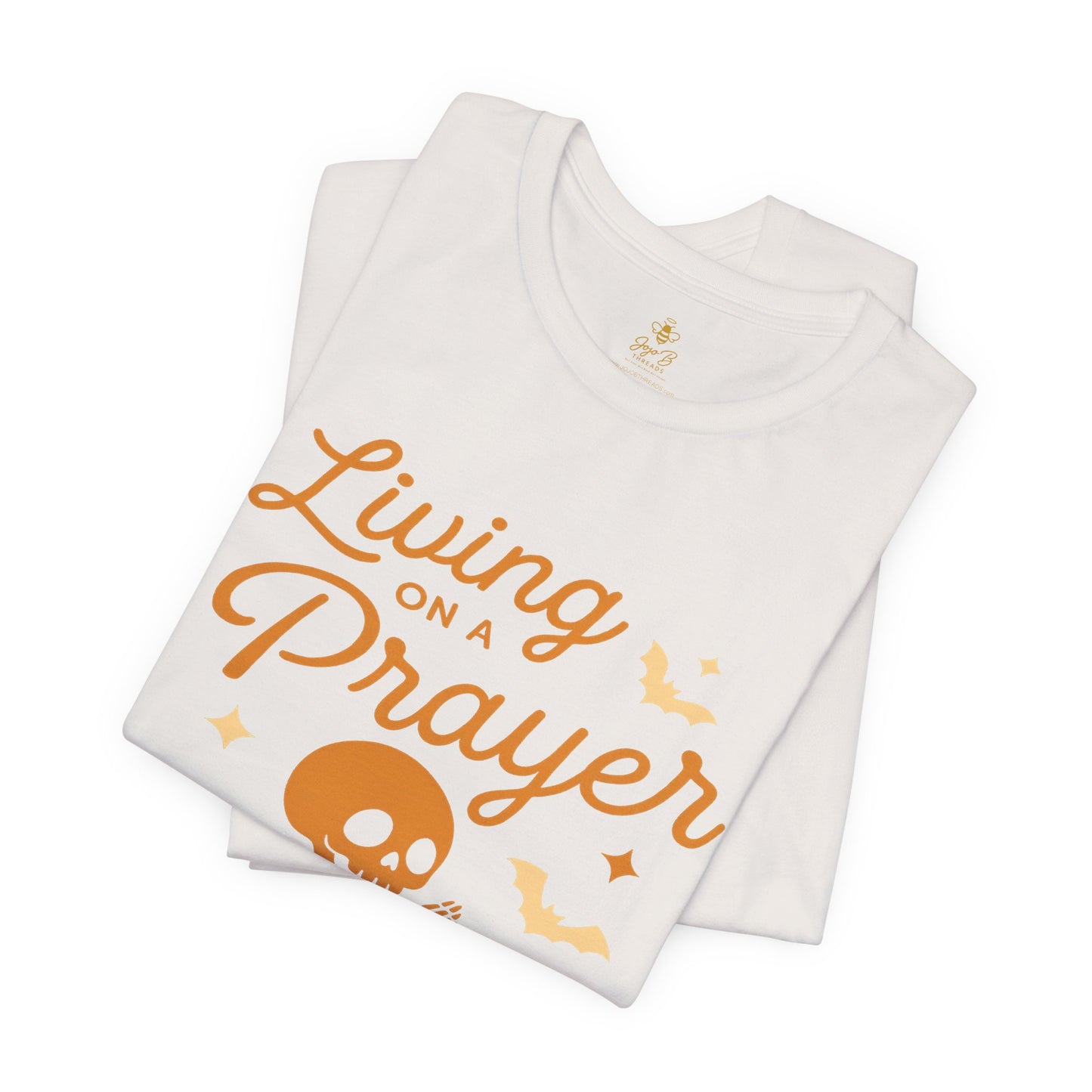 "Living on a Prayer – Skeleton Hands | Jersey Tee