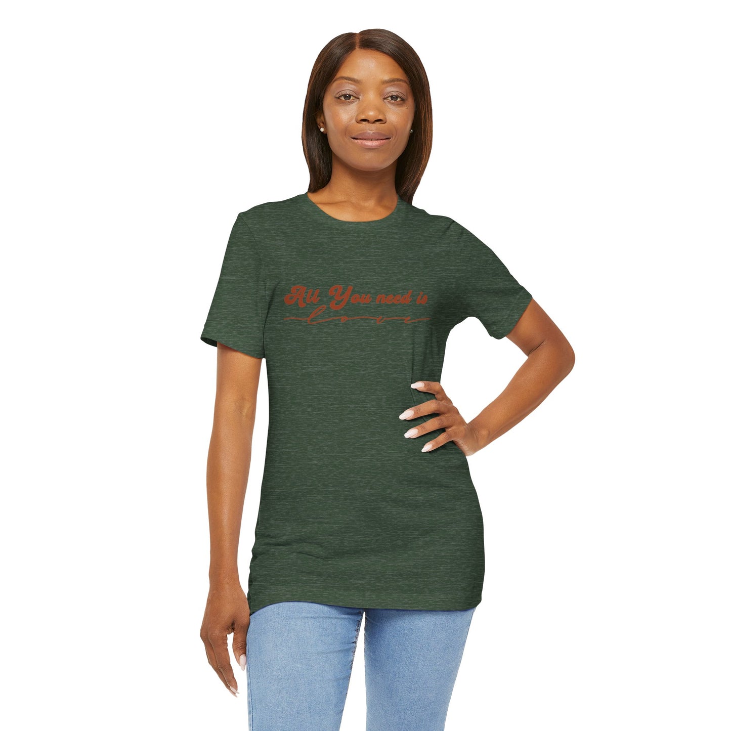 All You Need is Love – Handwritten Script | Jersey Tee