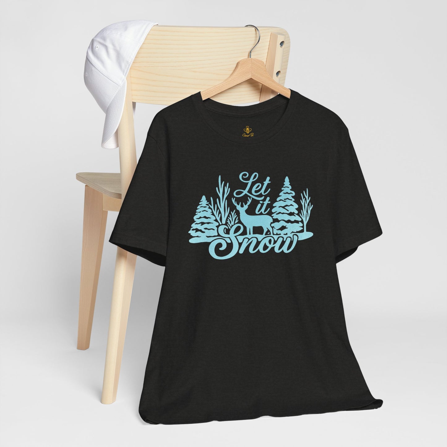 Let It Snow Winter Forest – Rustic Holiday Reindeer | Jersey Tee