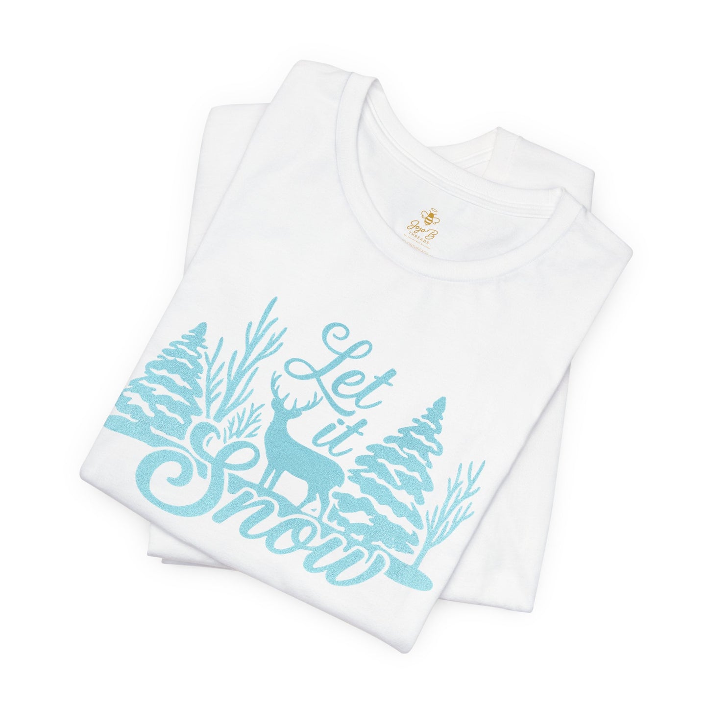 Let It Snow Winter Forest – Rustic Holiday Reindeer | Jersey Tee