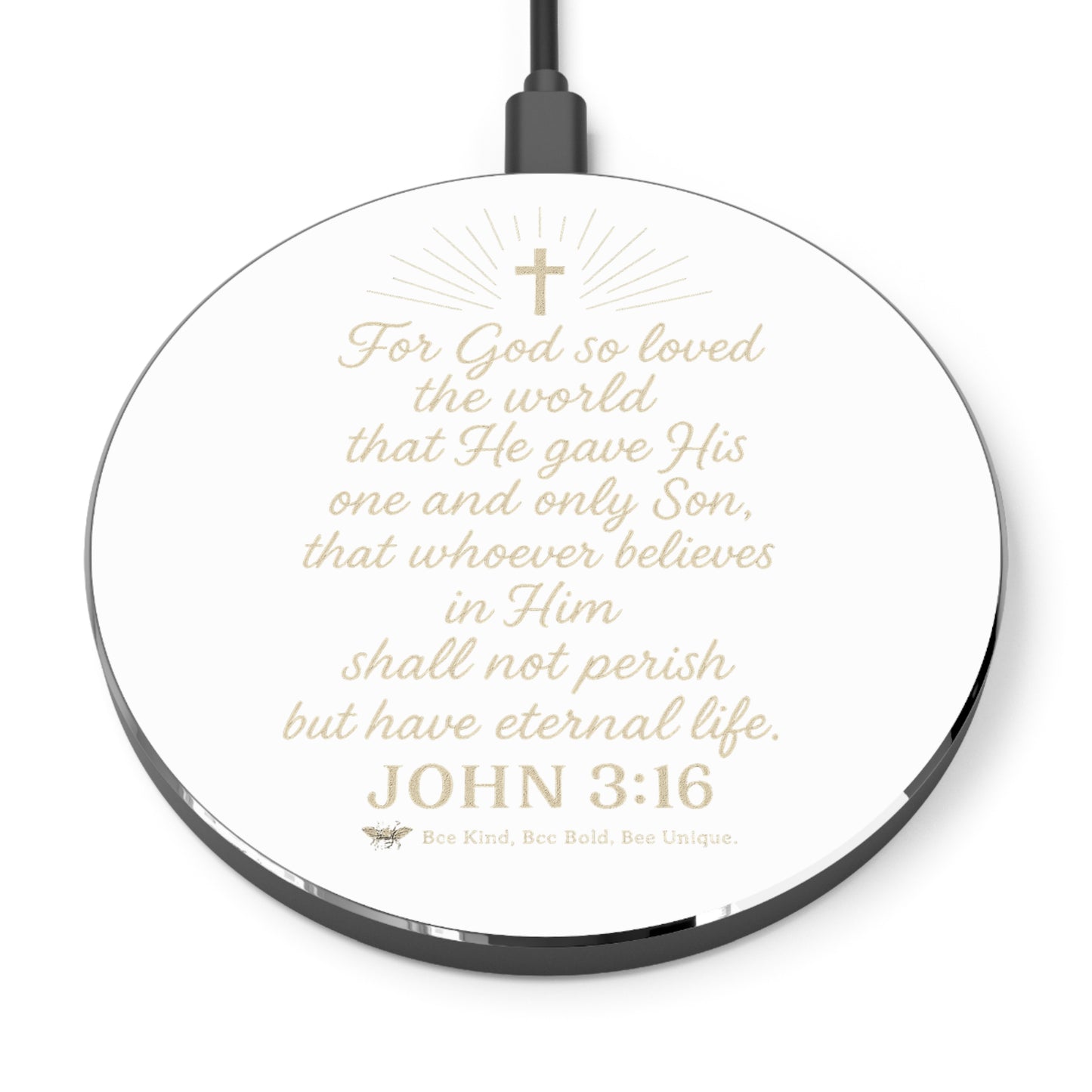 John 3:16 Scripture | Wireless Charging Pad