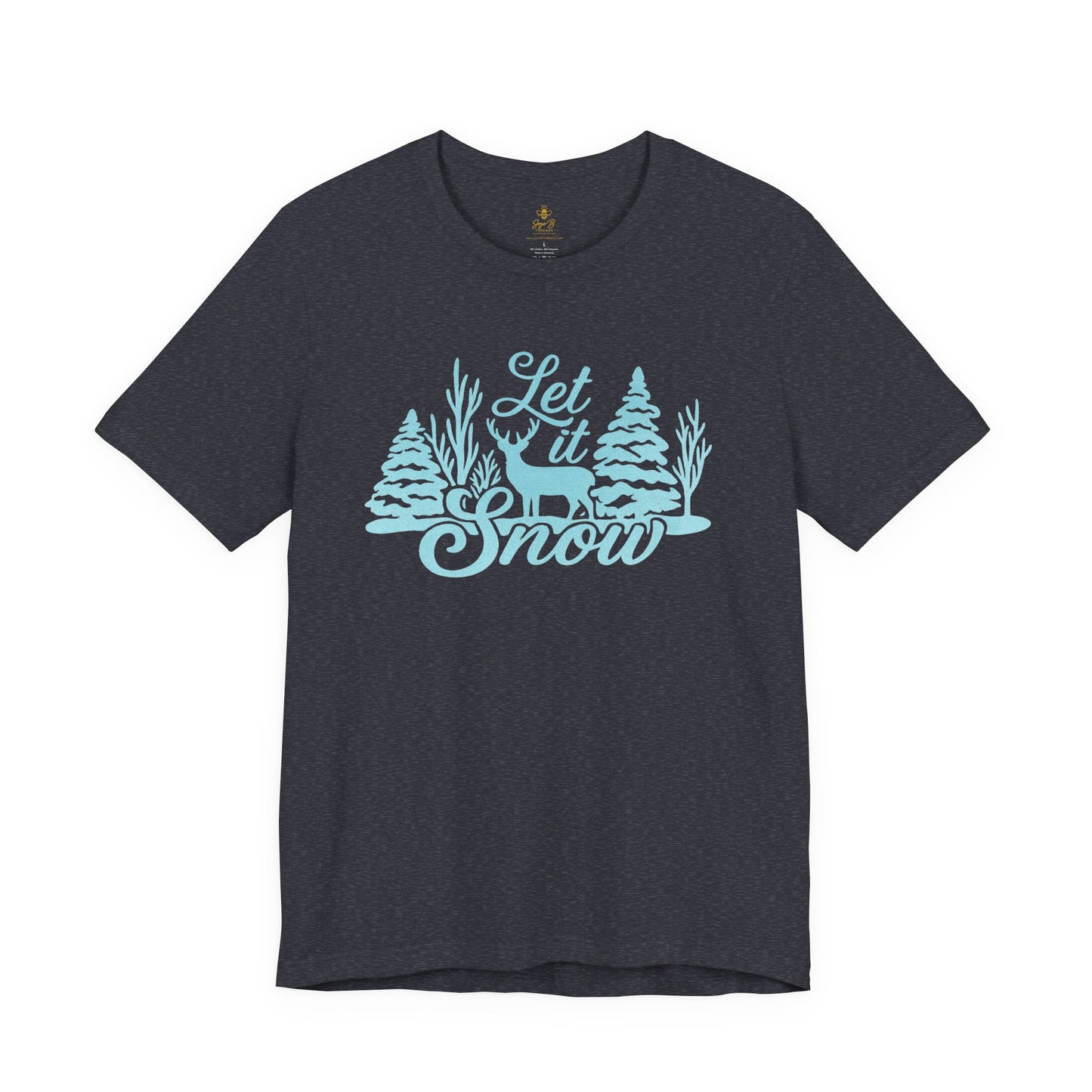 Let It Snow Winter Forest – Rustic Holiday Reindeer | Jersey Tee