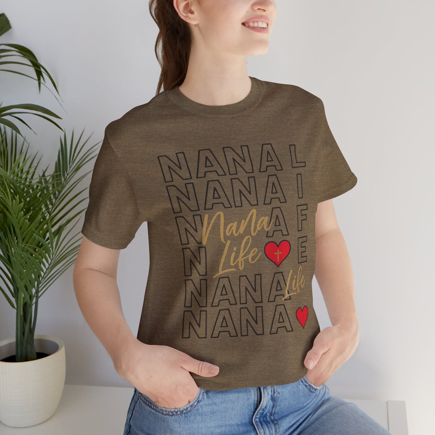 “Nana Life” Repeating Text | Jersey Tee
