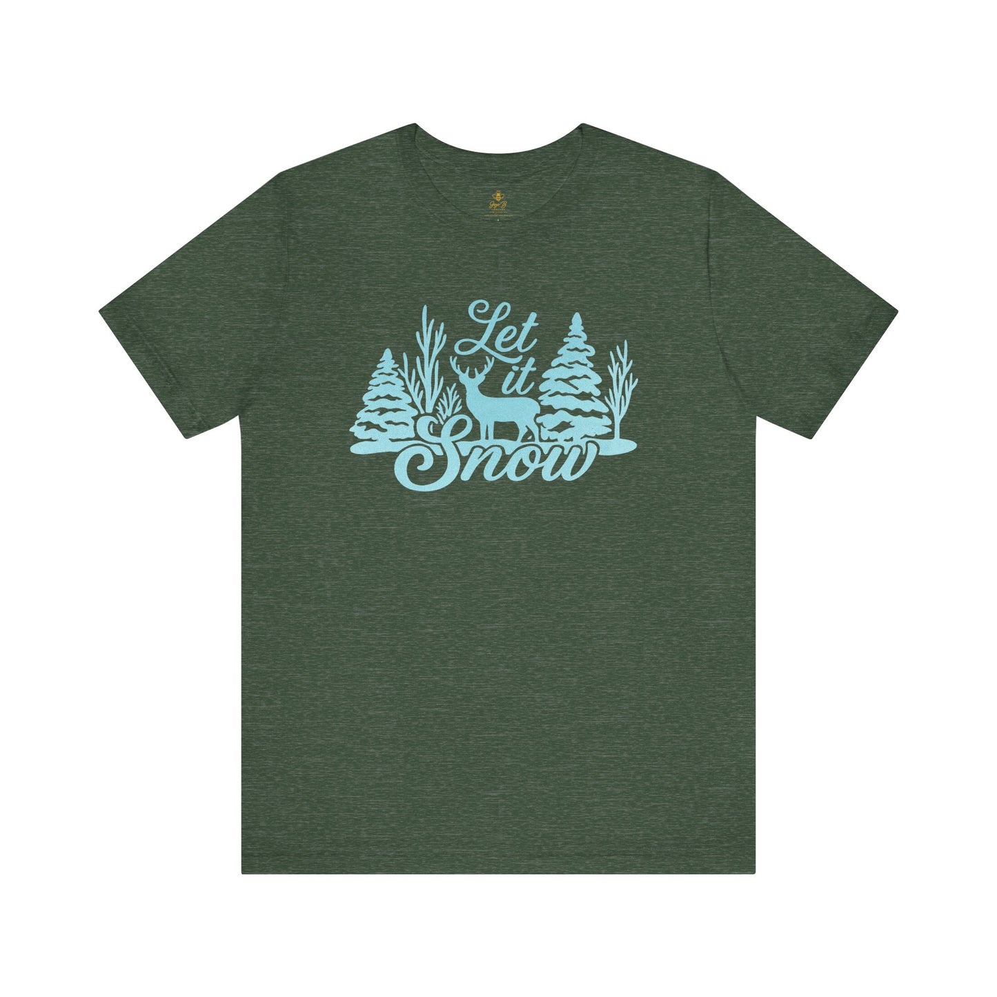 Let It Snow Winter Forest – Rustic Holiday Reindeer | Jersey Tee