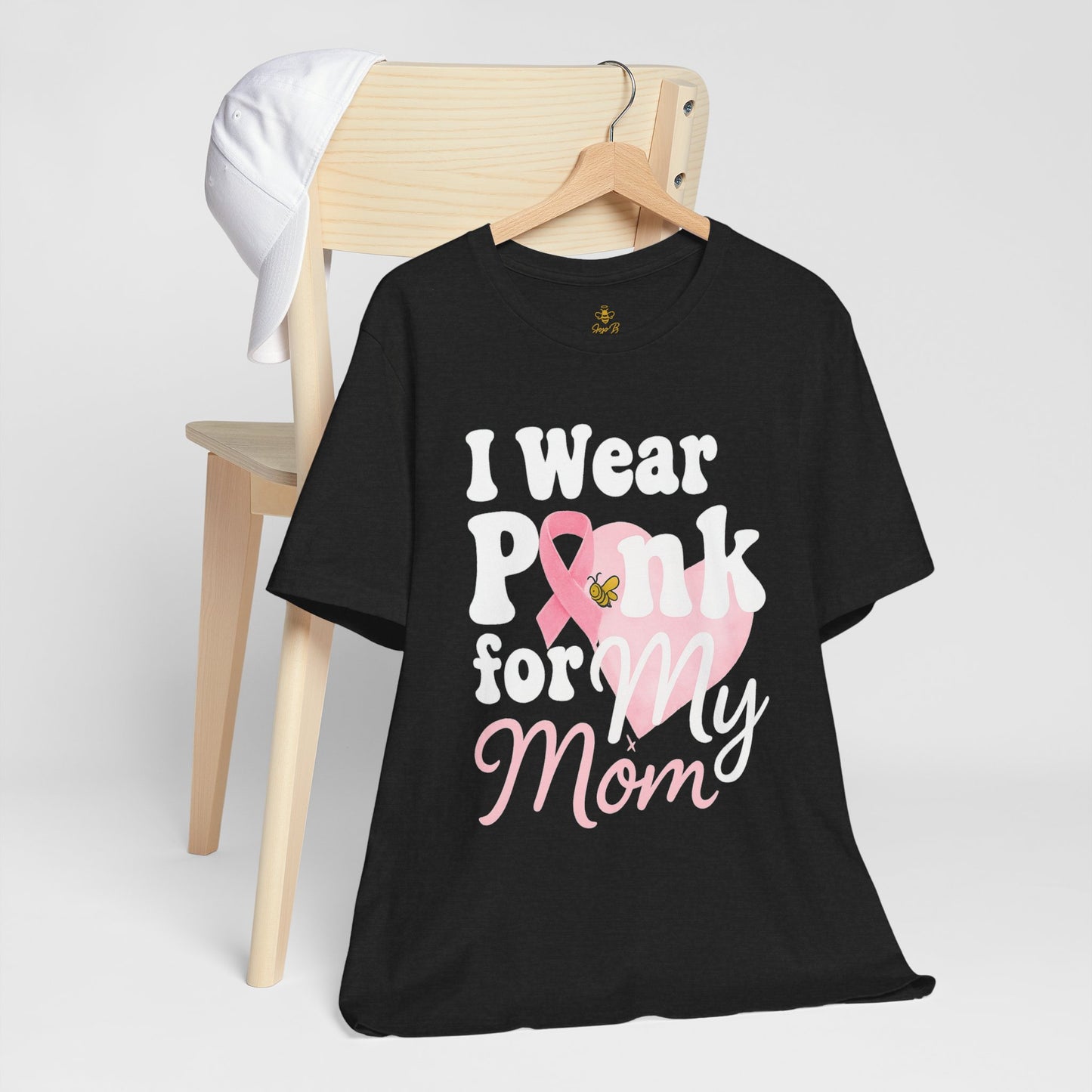 I Wear Pink for My Mom – Breast Cancer Awareness | Jersey Tee