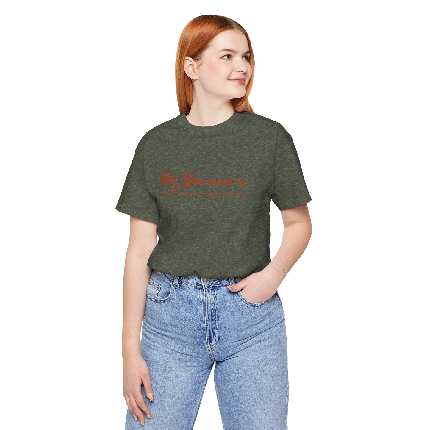 All You Need is Love – Handwritten Script | Jersey Tee